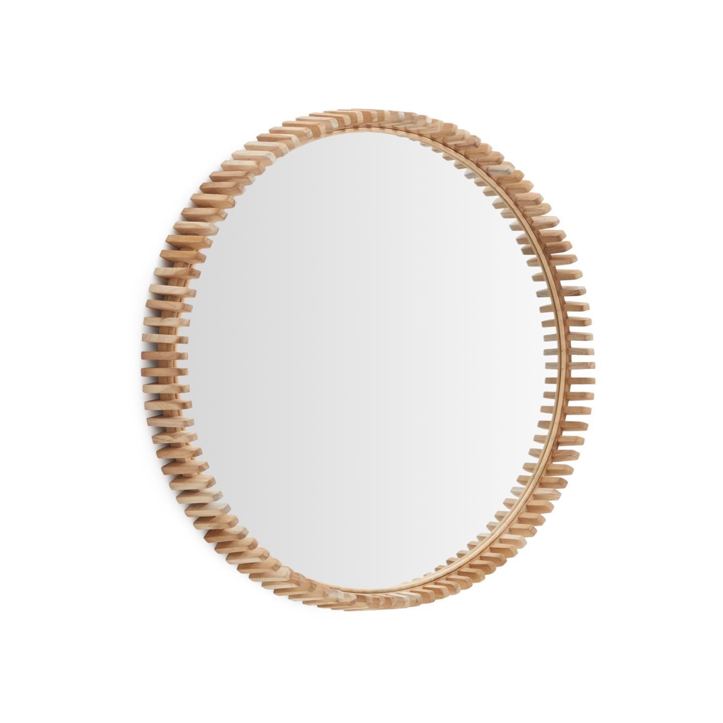 Lustro POLKE lite drewno tekowe La Forma Eye on Design