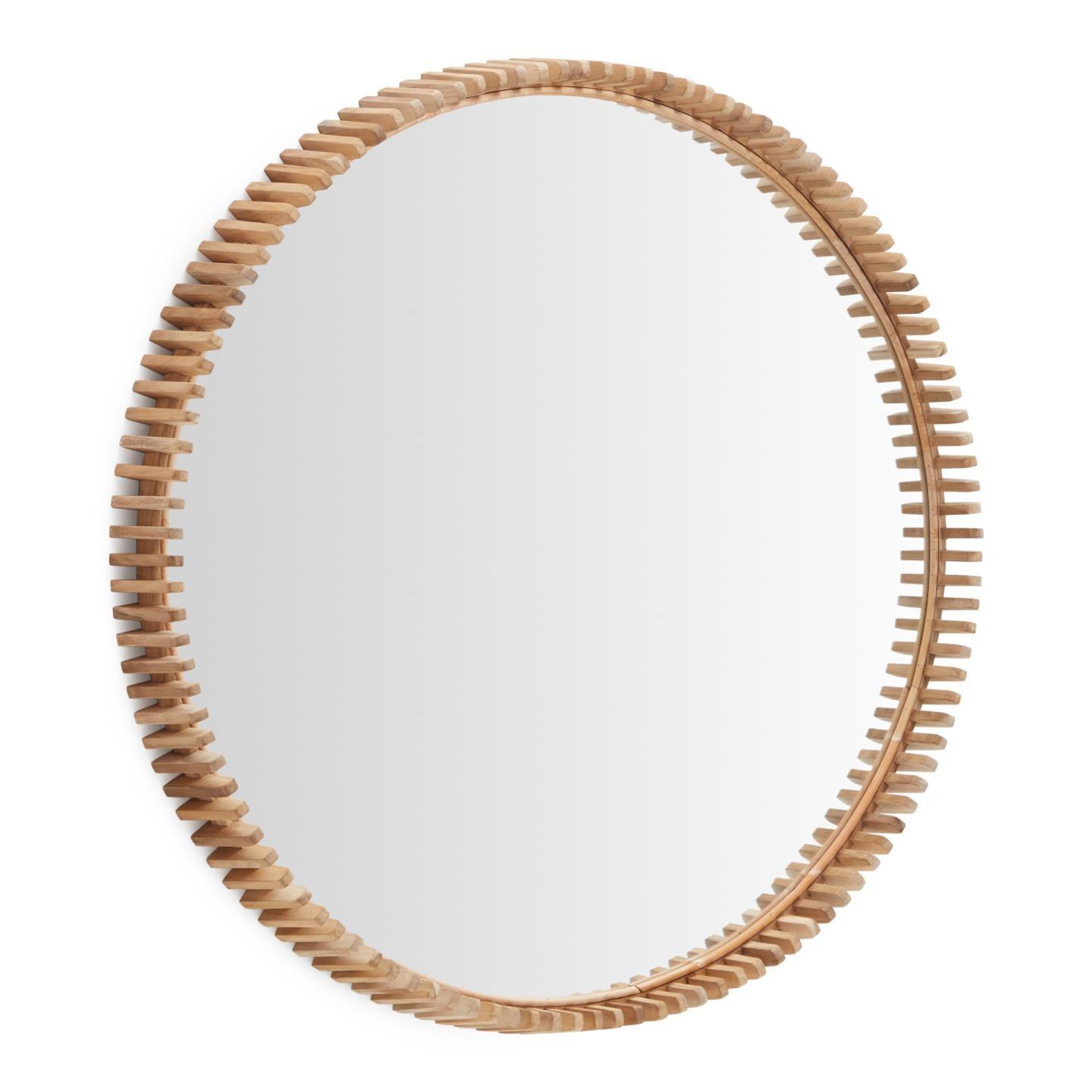 Lustro POLKE lite drewno tekowe La Forma Eye on Design