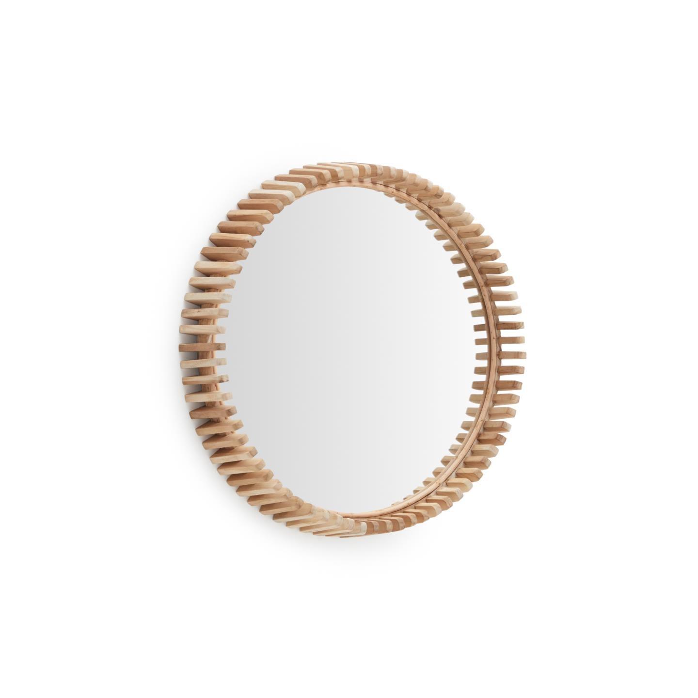 Lustro POLKE lite drewno tekowe La Forma Eye on Design