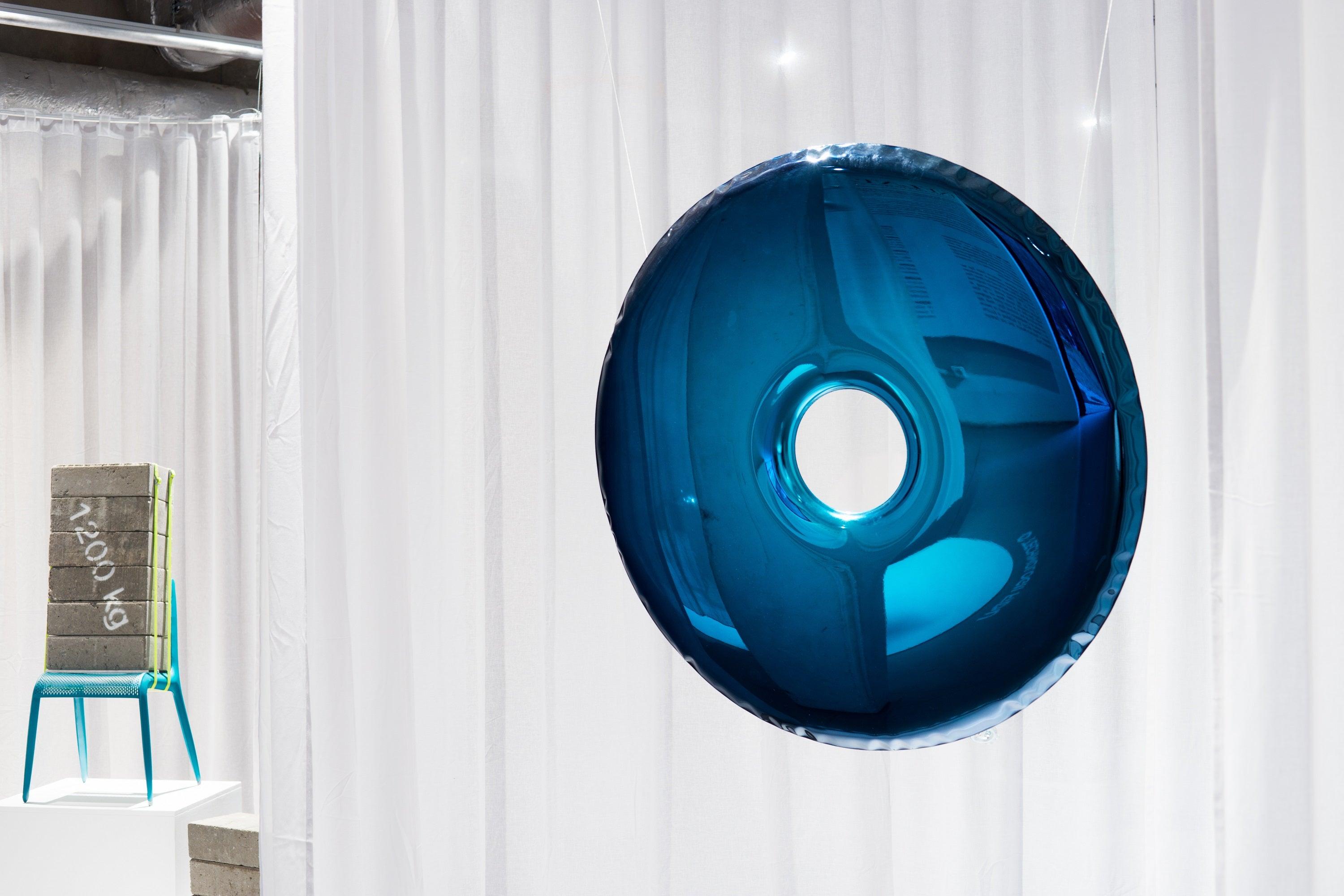 Lustro RONDO gradient kosmiczny błękit Zieta Studio Eye on Design