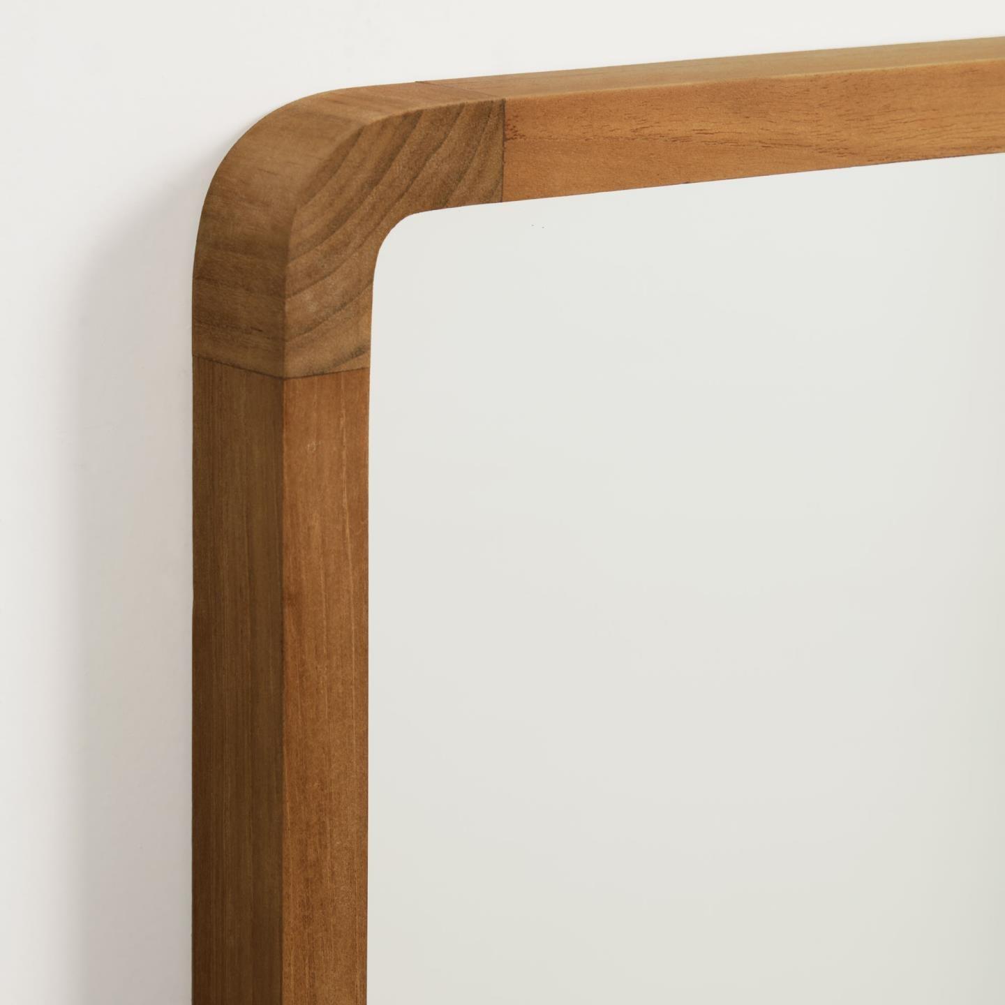 Lustro SHAMEL orzechowe drewno tekowe La Forma Eye on Design