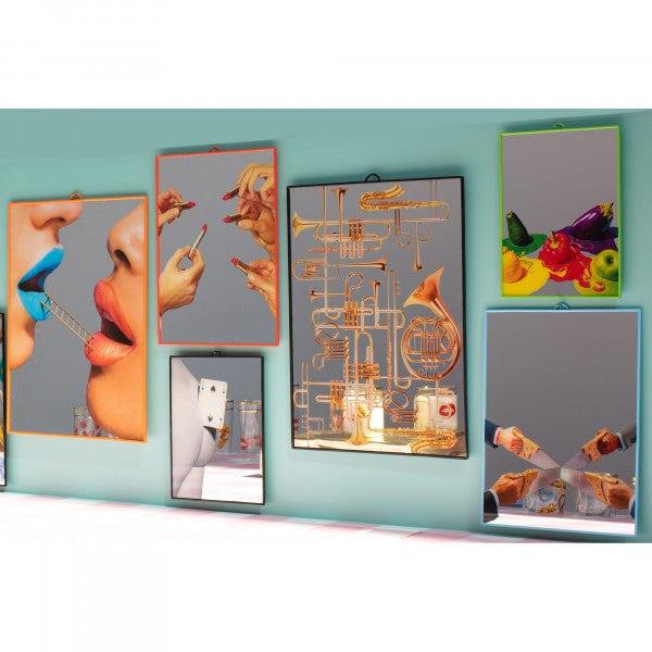 Lustro SNAKES w czarnej ramce Seletti Eye on Design