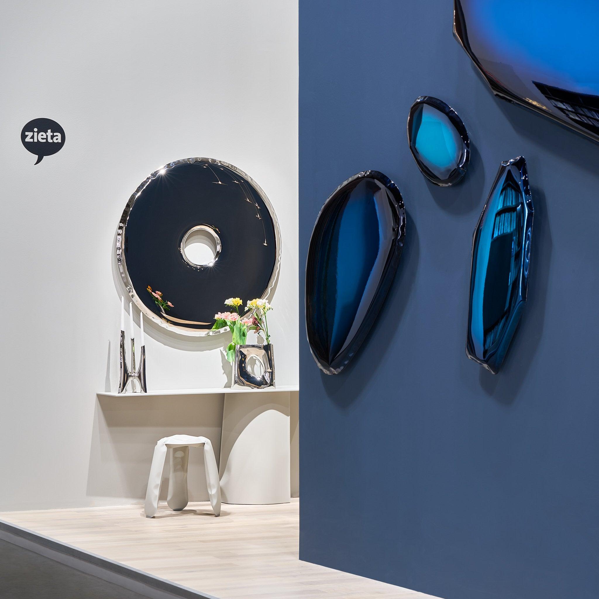 Lustro TAFLA O gradient kosmiczny błękit Zieta Studio Eye on Design