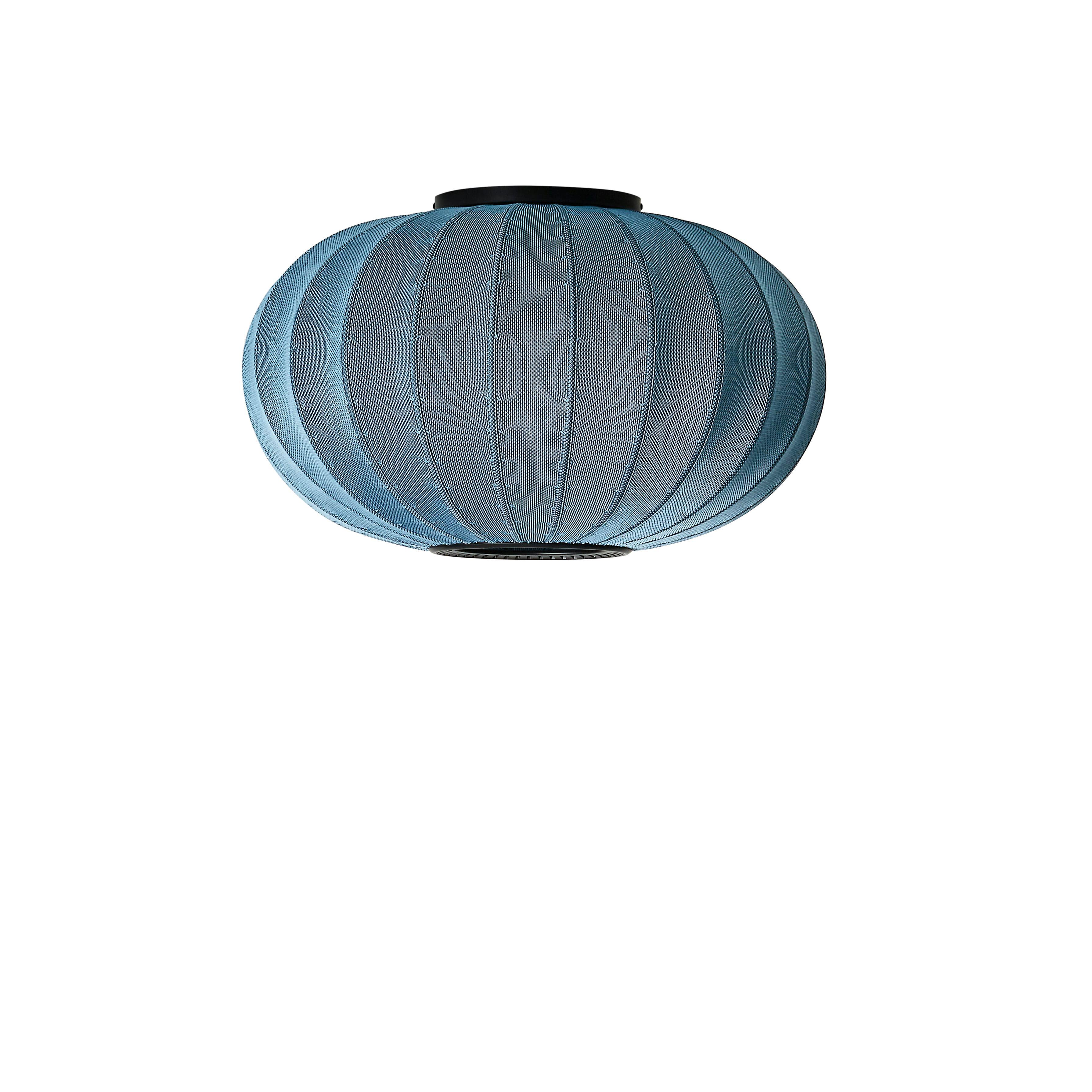 Ovale blaue Deckenlampe von Strickwit.