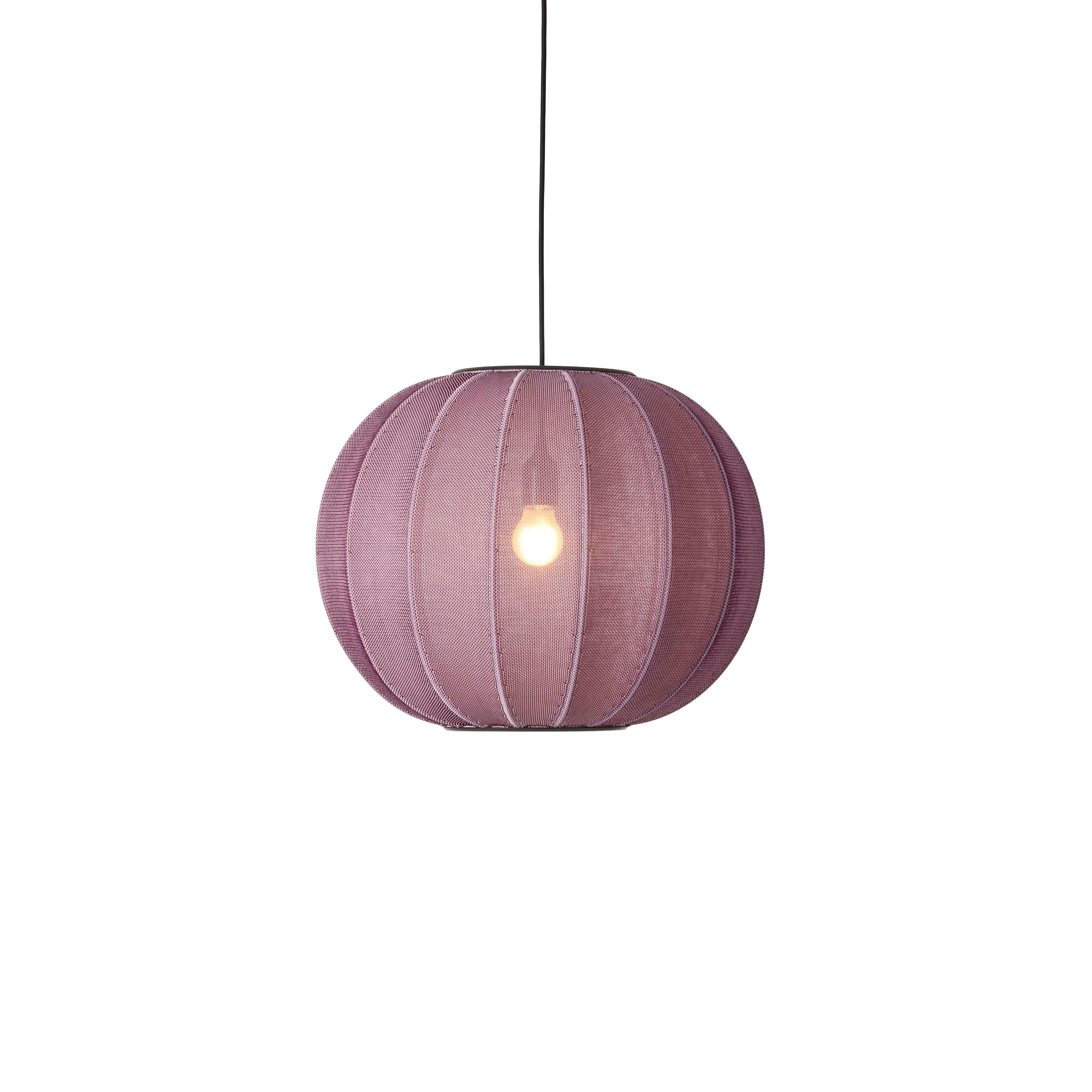 Lampa wisząca KNIT-WIT ROUND burgundowy – Made by Hand