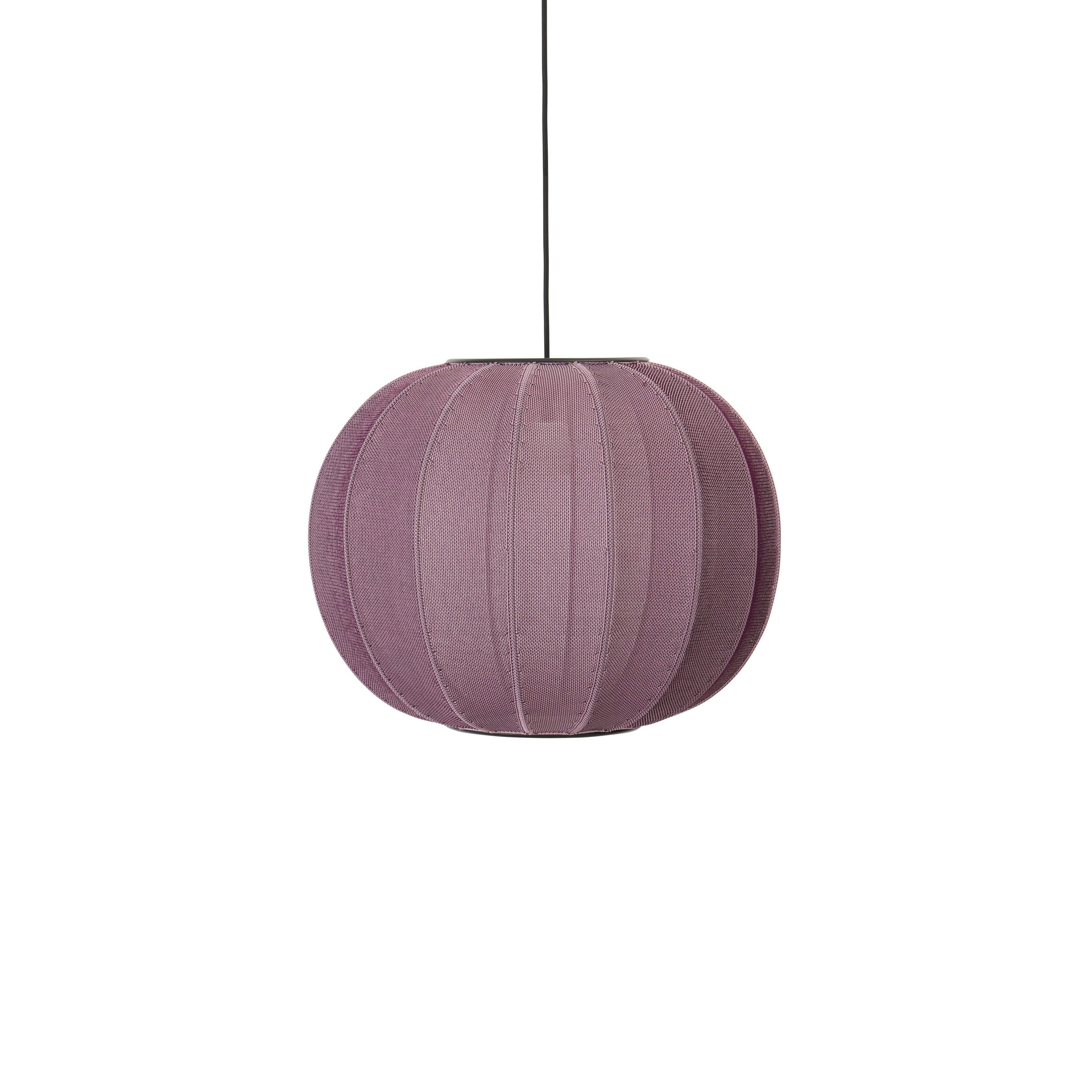 Lampa wisząca KNIT-WIT ROUND burgundowy – Made by Hand