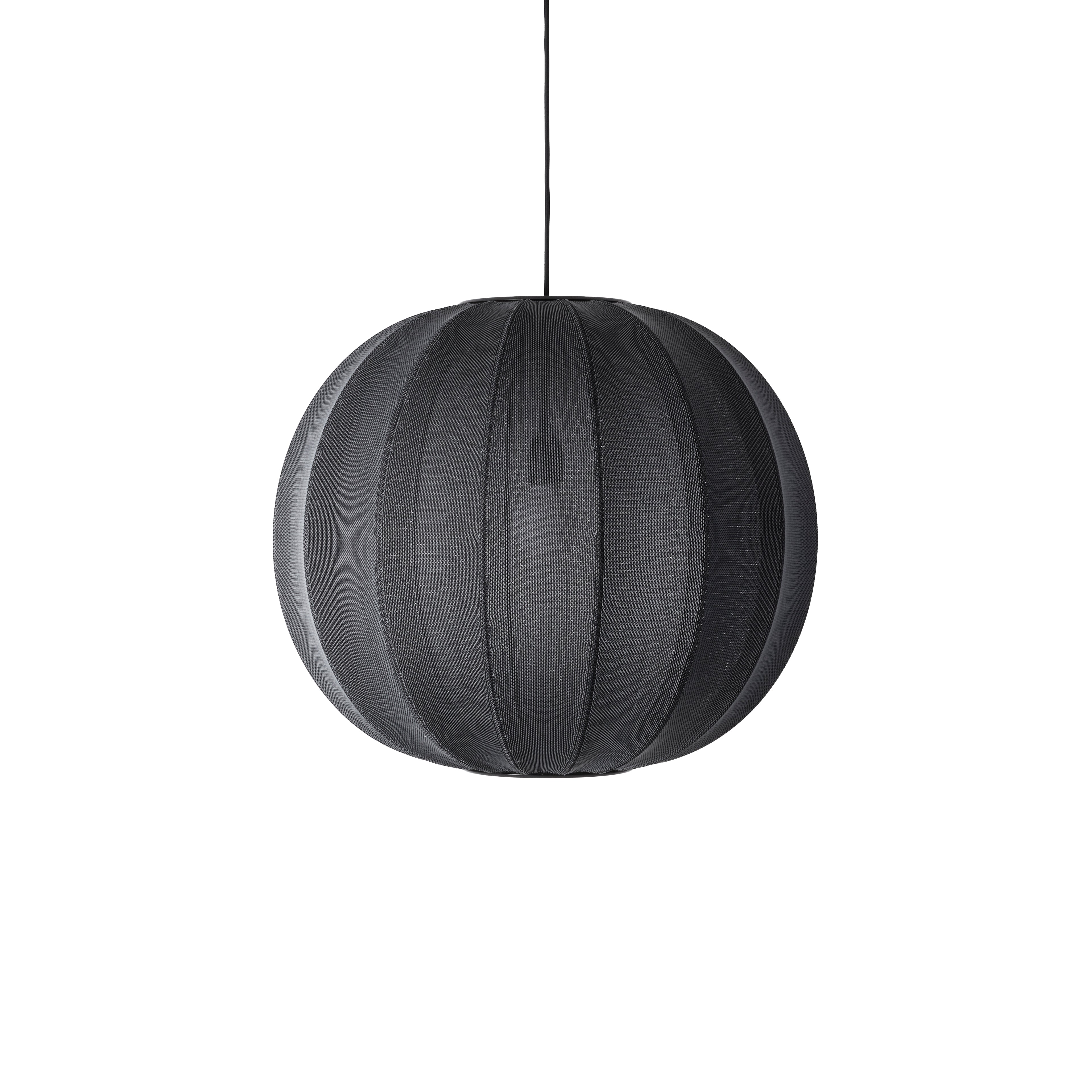 Lampa wisząca KNIT-WIT ROUND czarny – Made by Hand