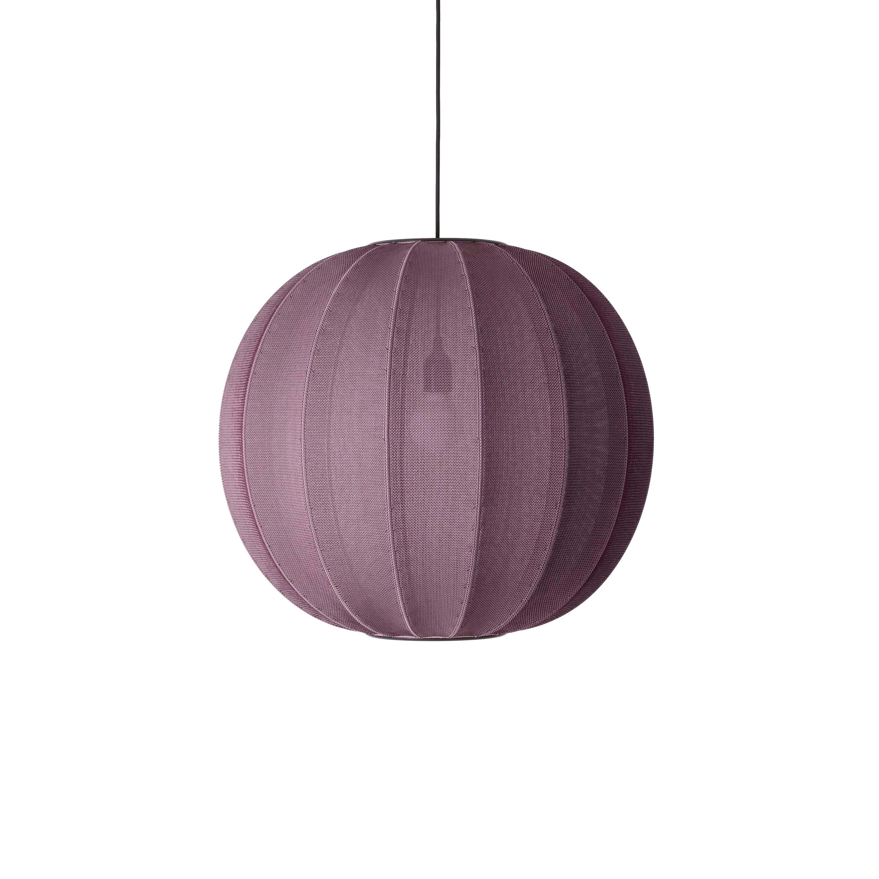 Lampa wisząca KNIT-WIT ROUND burgundowy – Made by Hand