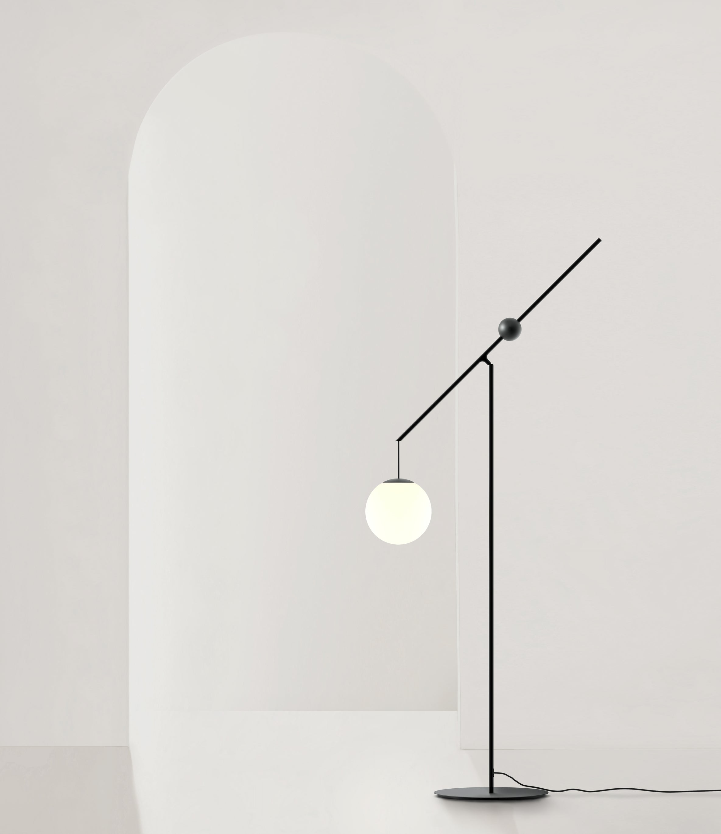 Adjustable floor lamp MALAMATA black