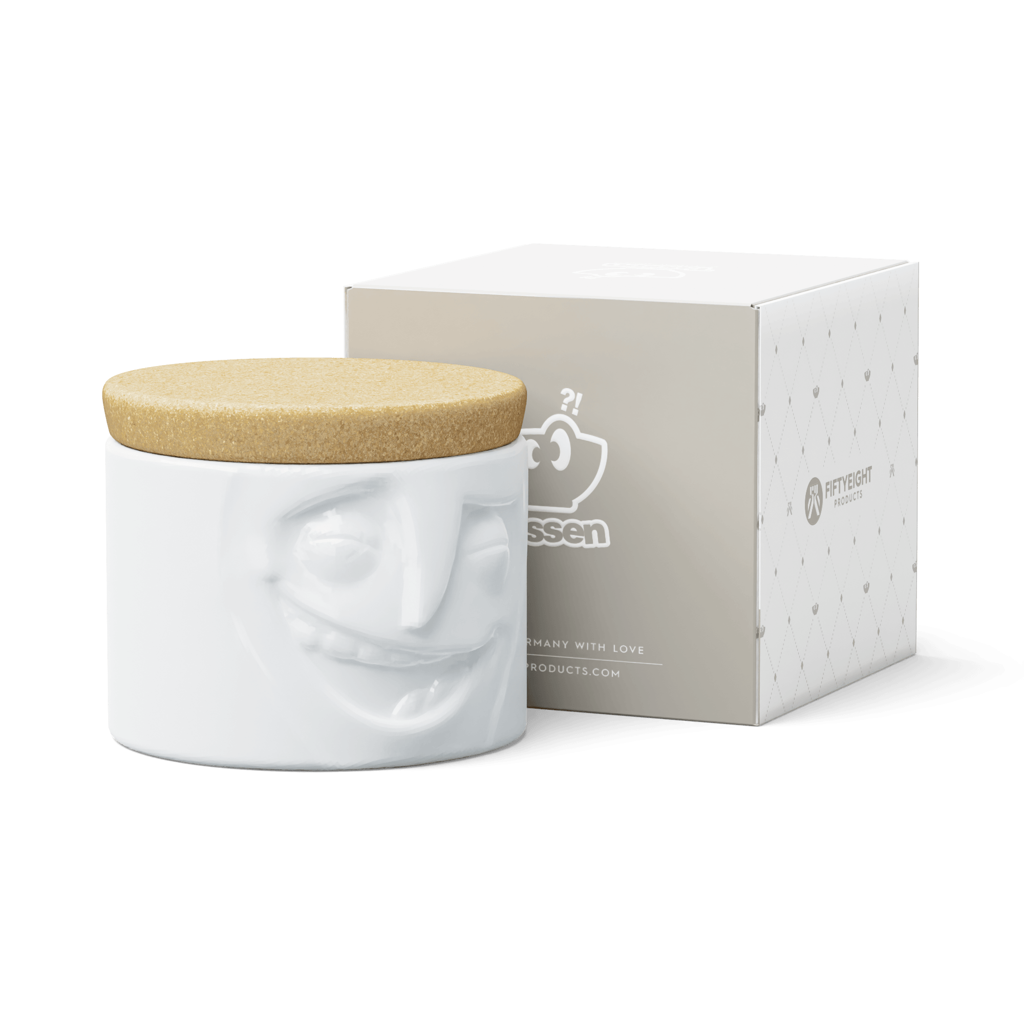 Mały słoik CHEERFUL biały 58products Eye on Design