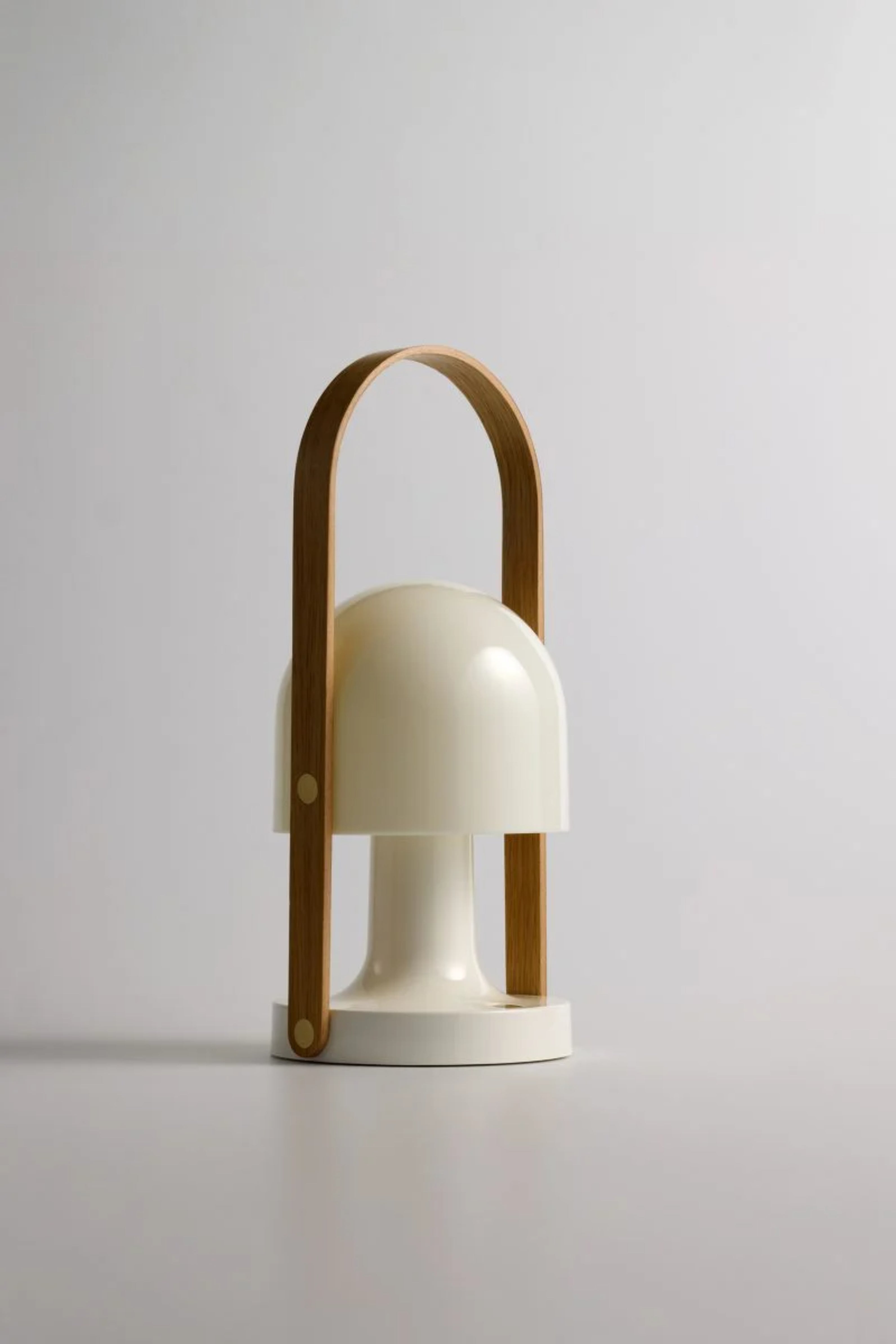 FOLLOWME Portable Lamp in White with Brown