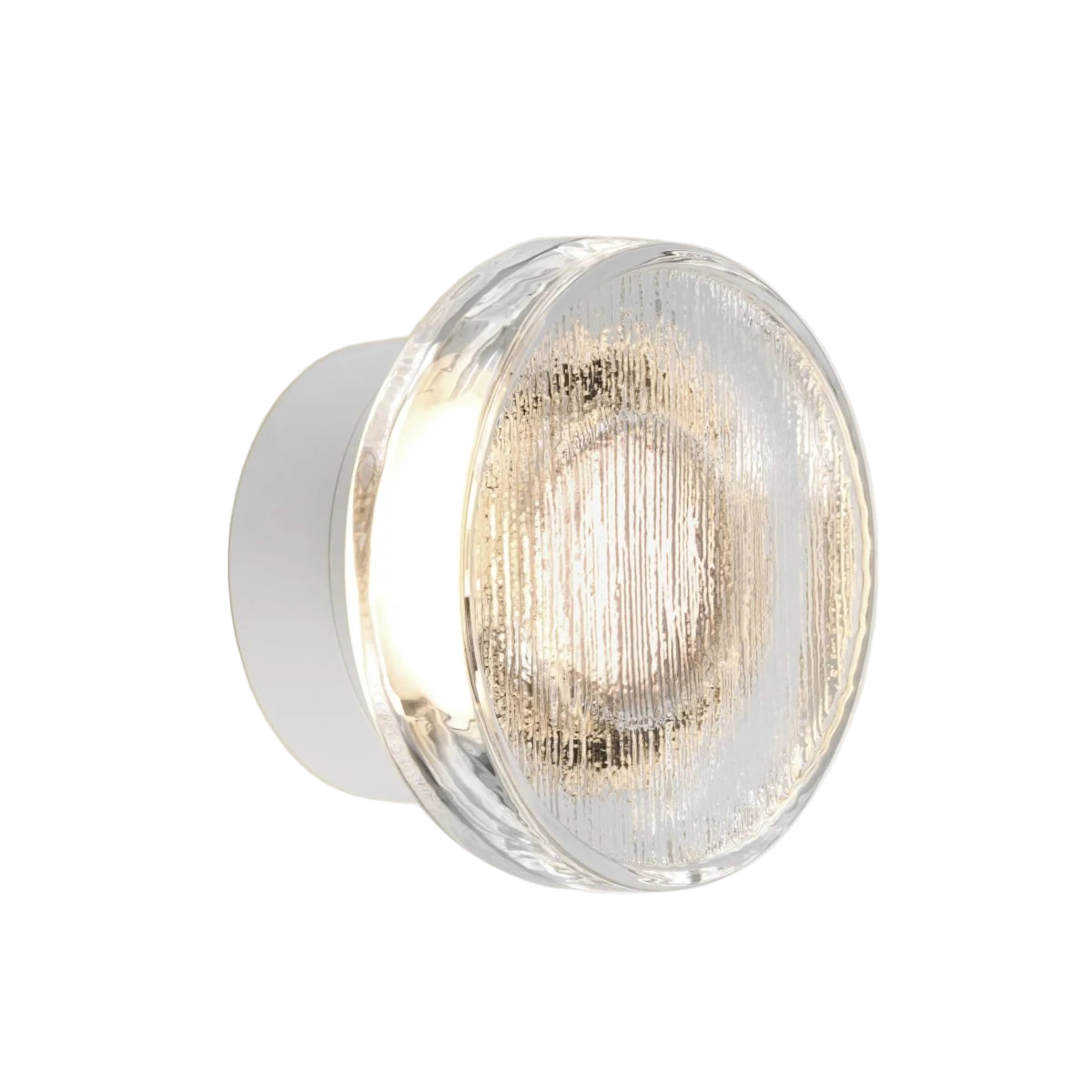 ROC Outdoor Lamp in White with Glass