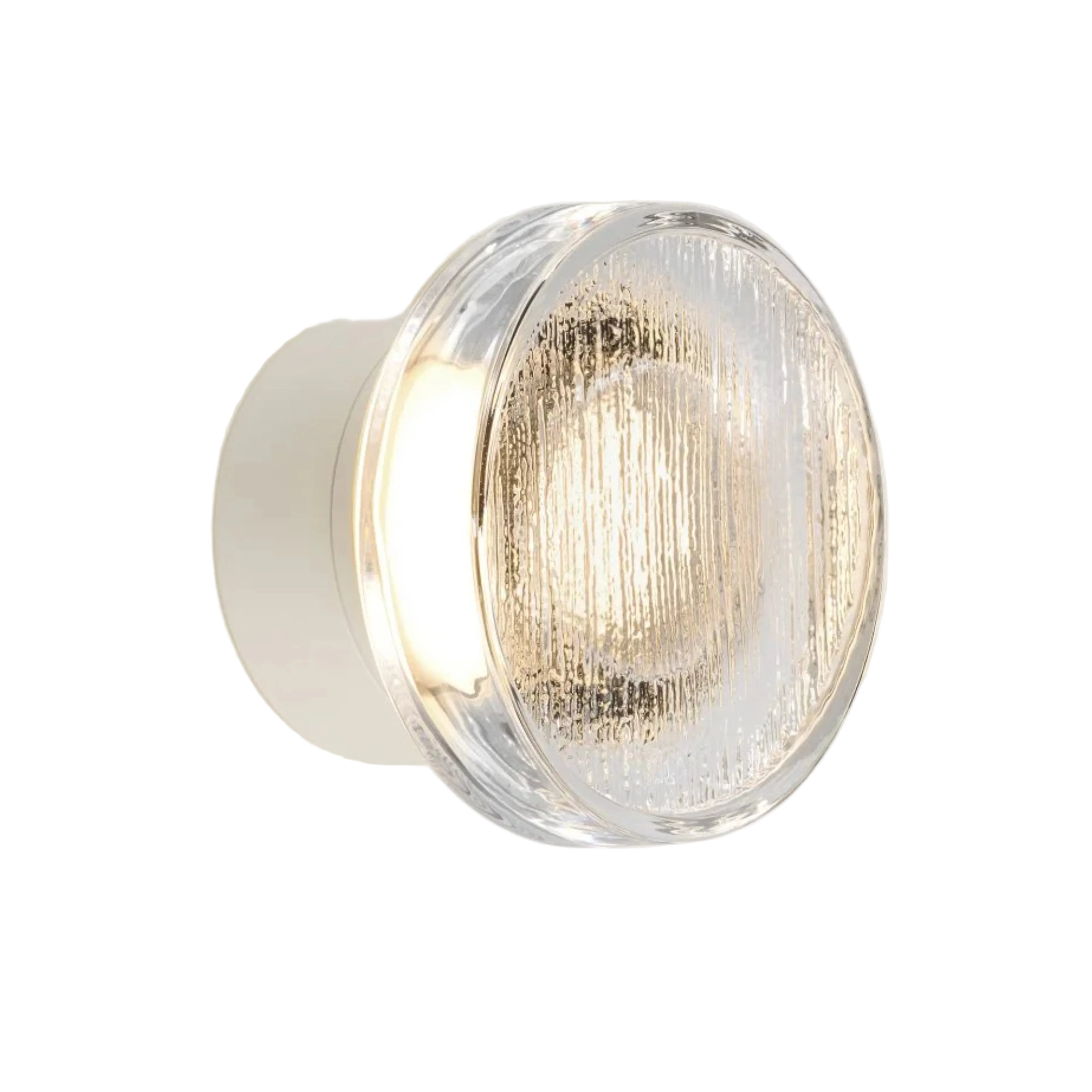 ROC Outdoor Lamp in White with Glass