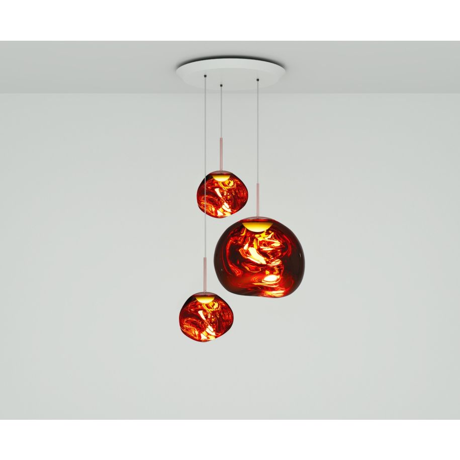 Lampa wisząca MELT ROUND miedziany z oświetleniem LED