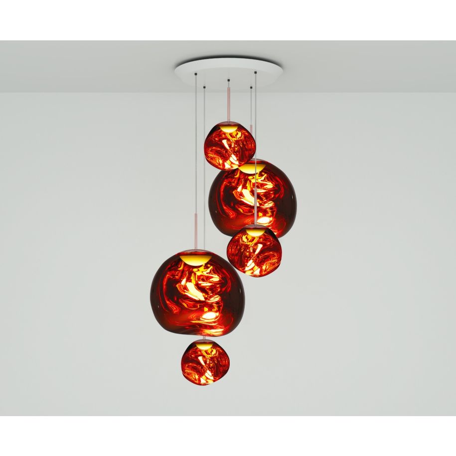 Lampa wisząca MELT ROUND miedziany – styl nowoczesny