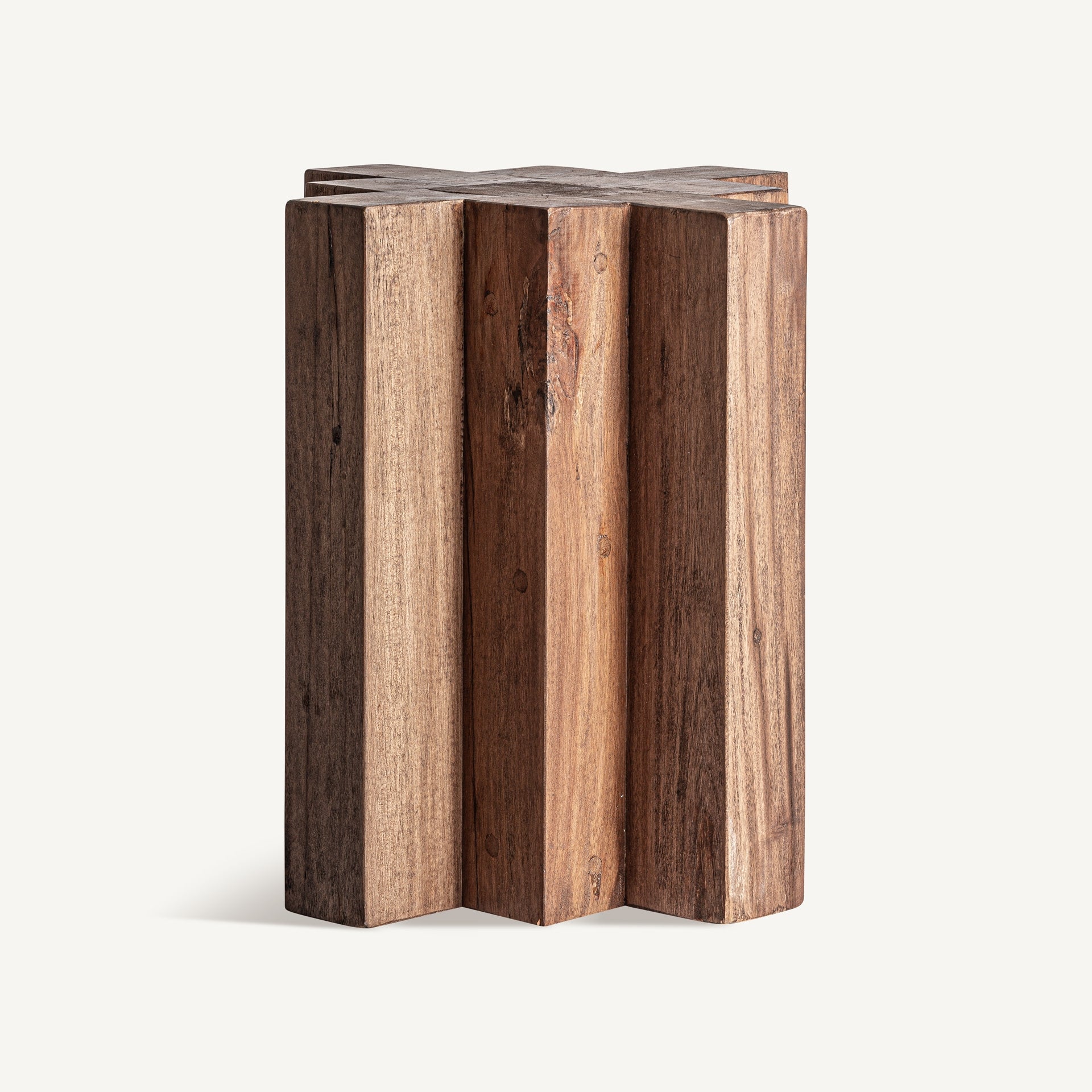 Beistelltisch BRUTALIST aus recyceltem Holz