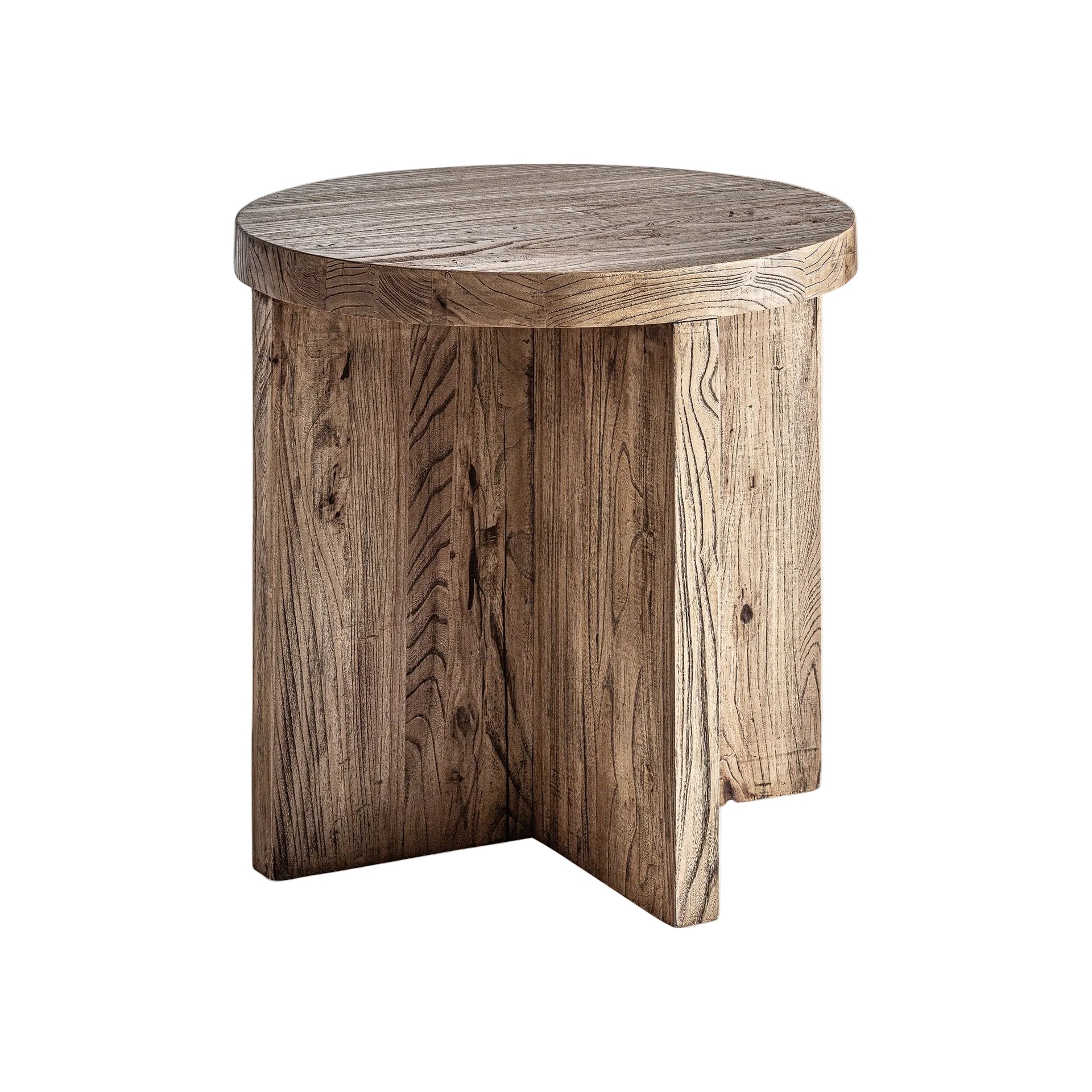 NORVIK Side Table in Elm Wood