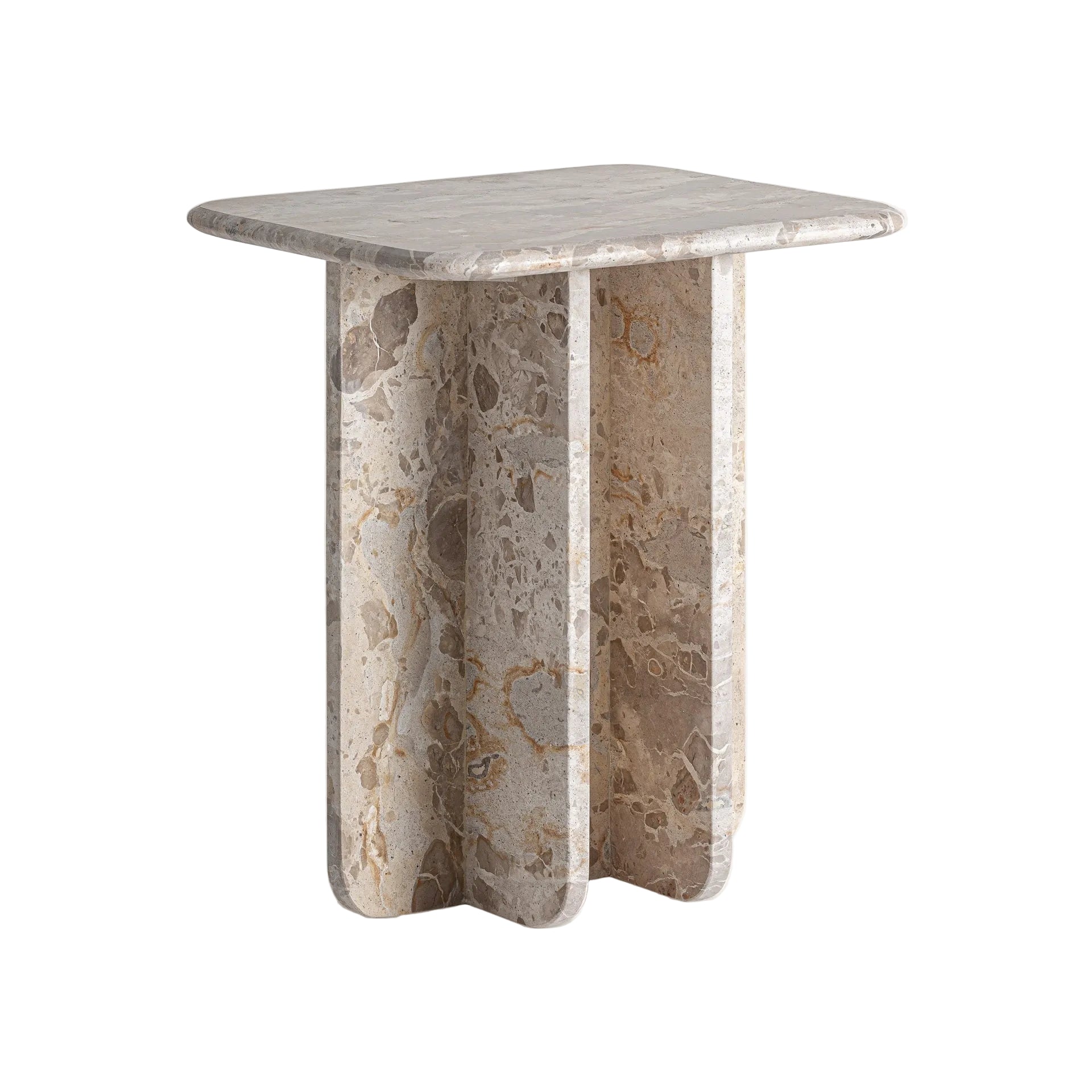 Beistelltisch SWALMEN beige Marmor