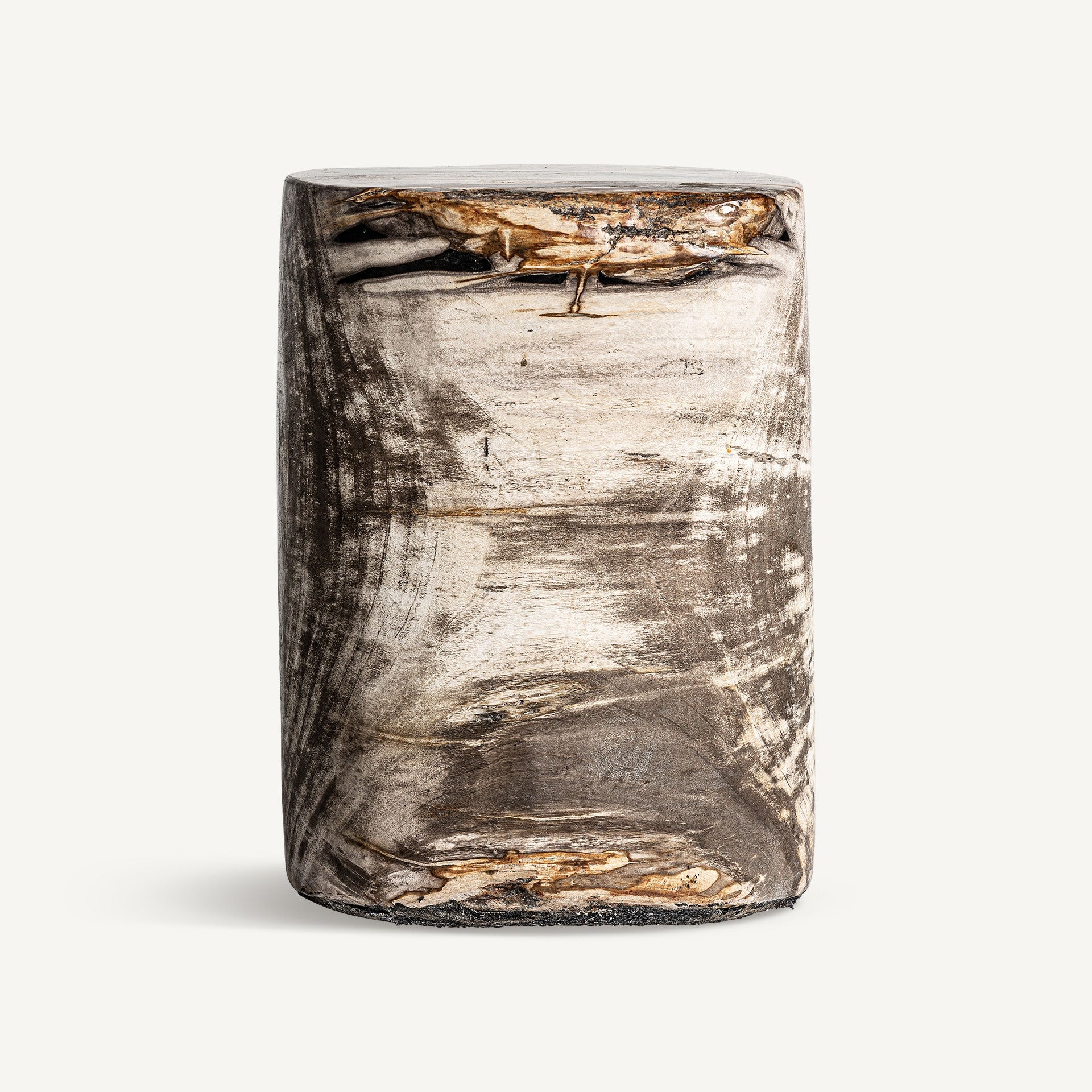 TELTI Side Table Brown Petrified Wood