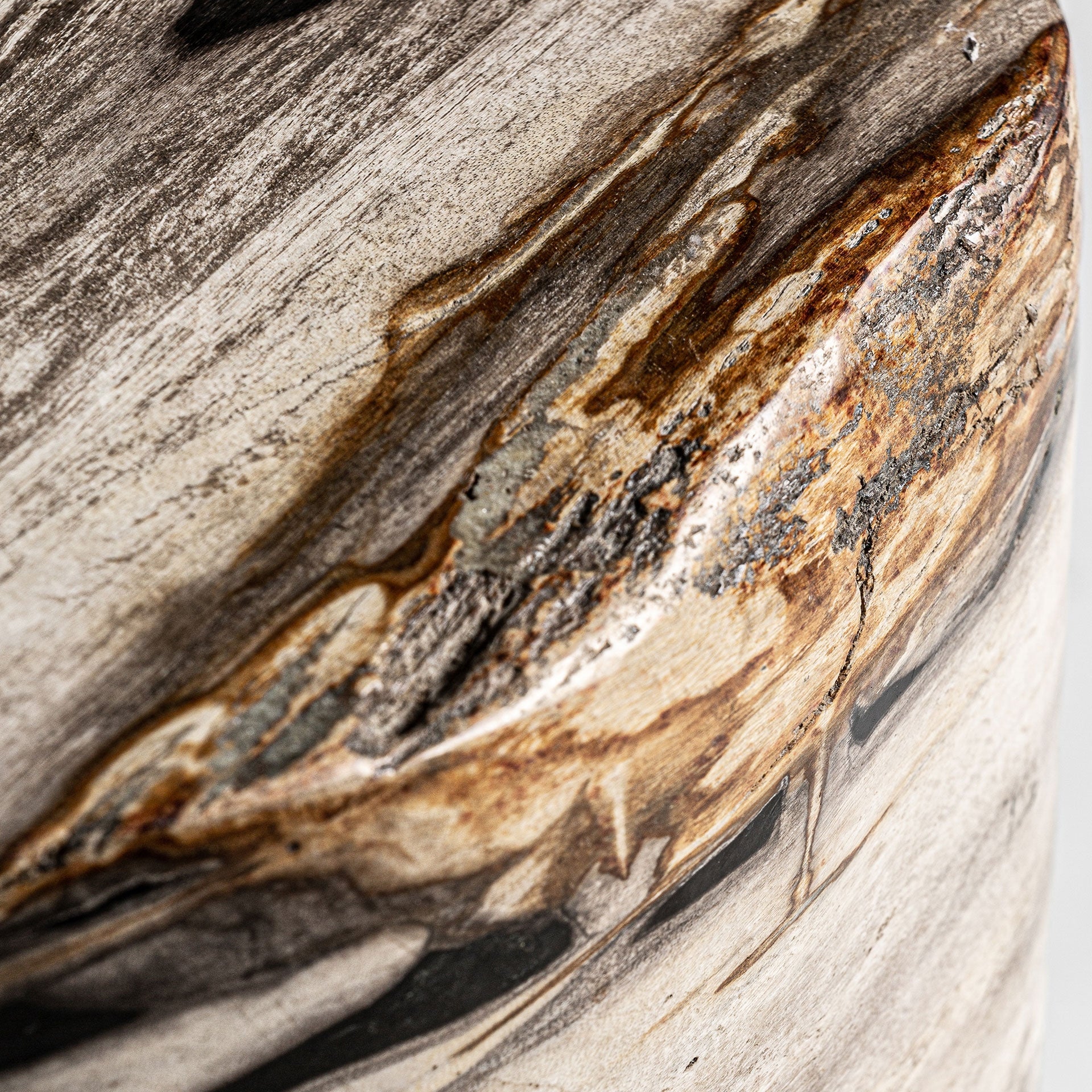 TELTI Side Table Brown Petrified Wood