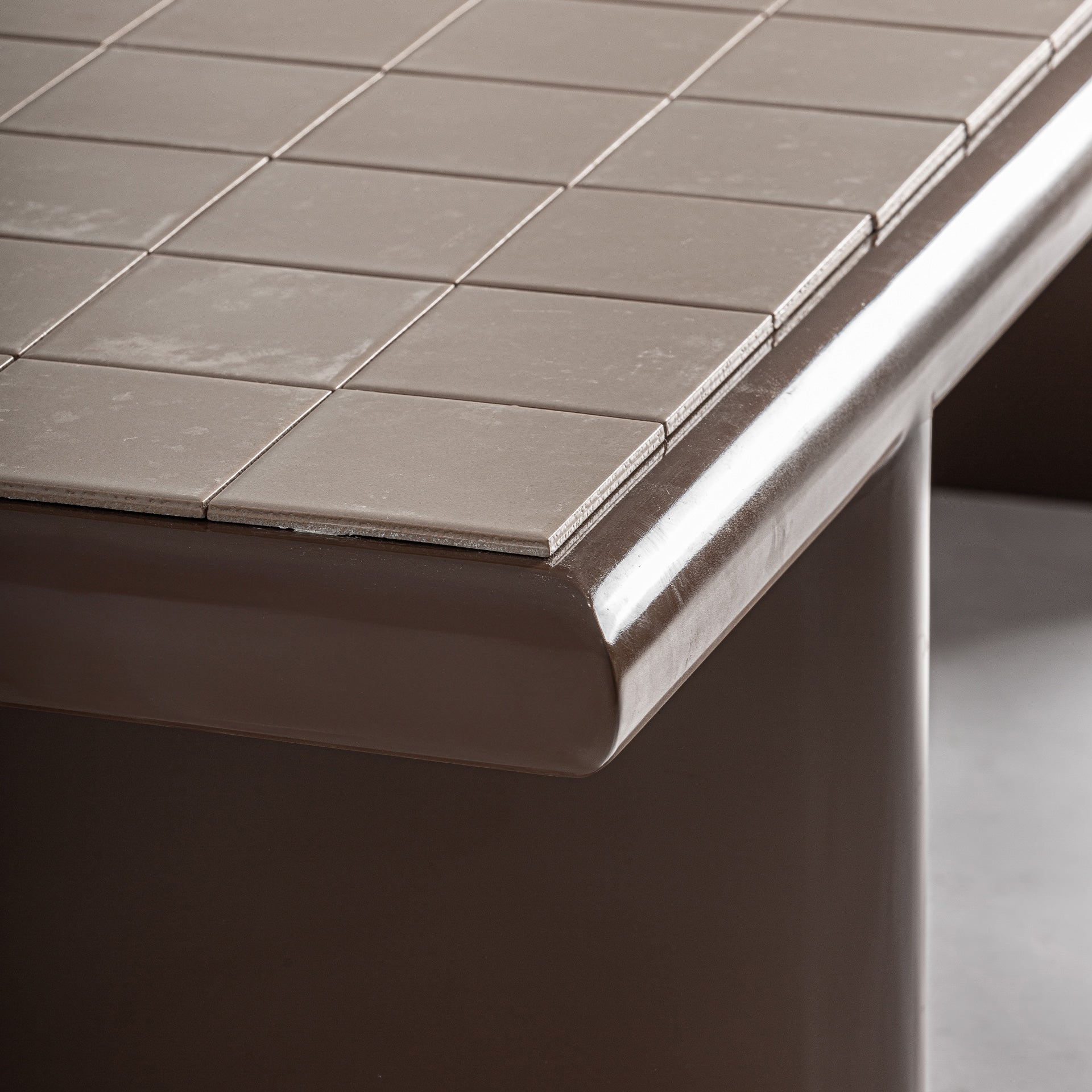 Kaffeetisch KURTEN braun mit beige