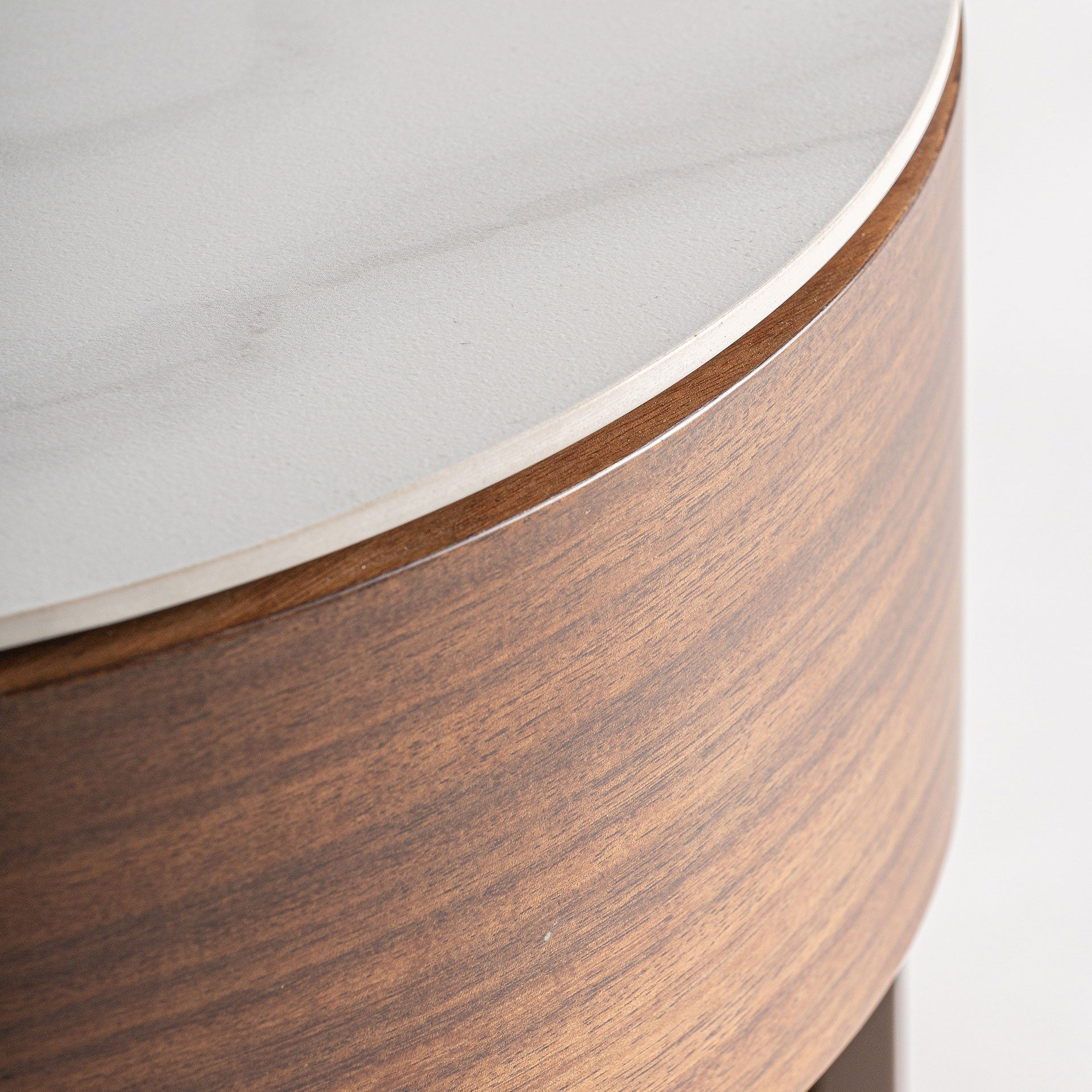 GISWIL Nightstand with Eucalyptus Veneer and Beige Finish