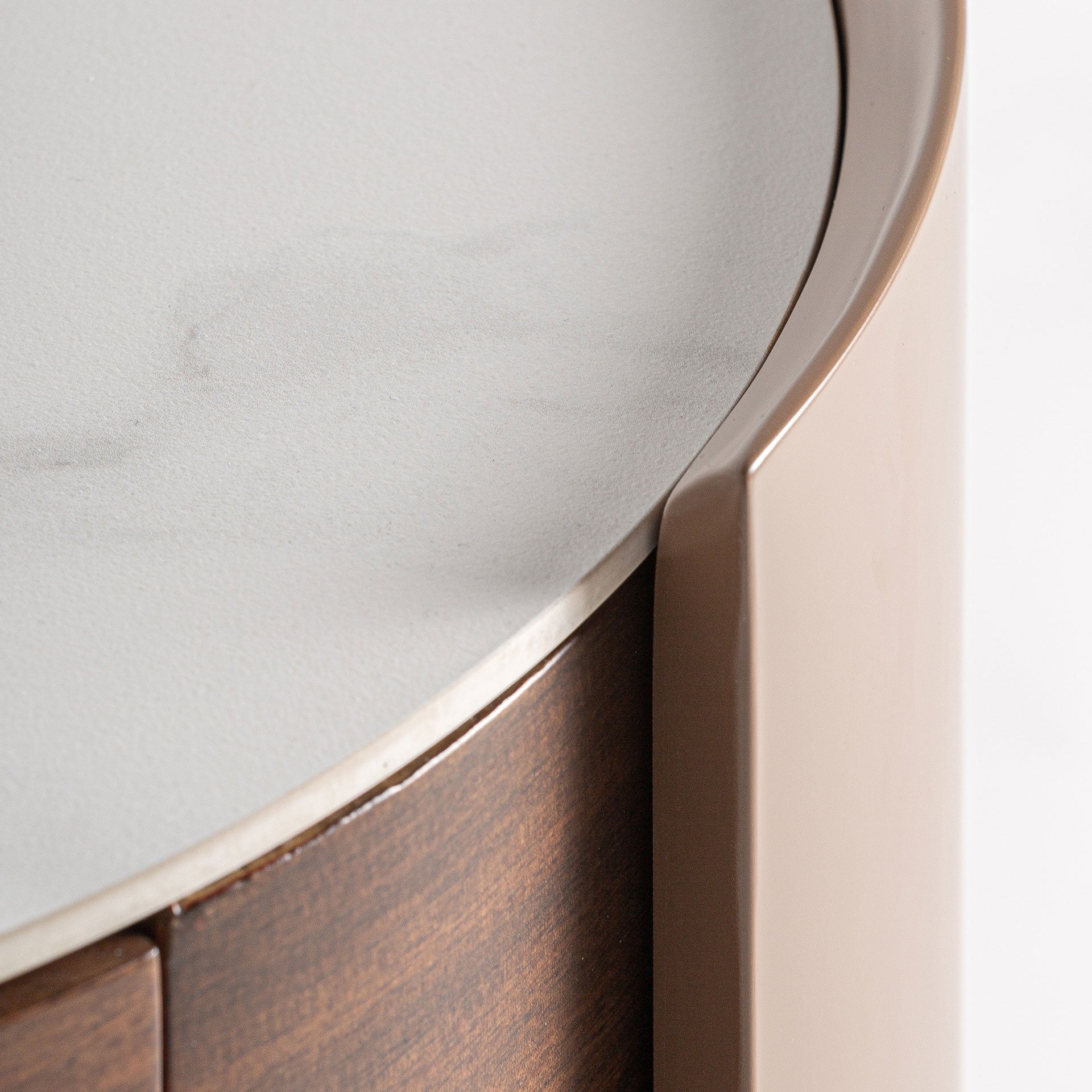 GISWIL Nightstand with Eucalyptus Veneer and Beige Finish