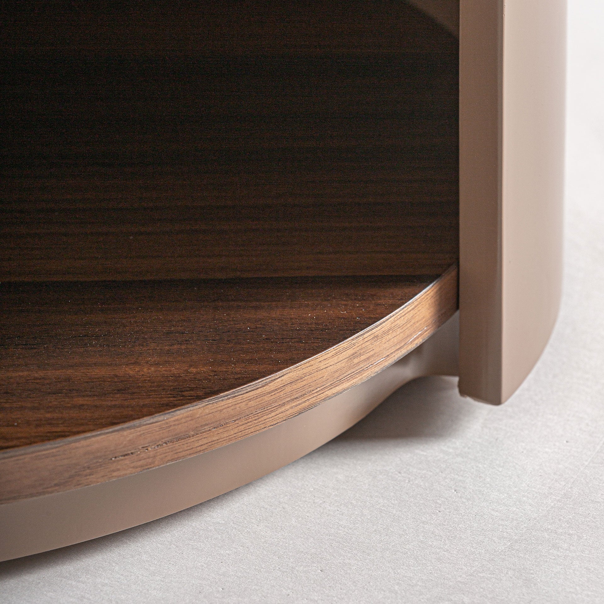 GISWIL Nightstand with Eucalyptus Veneer and Beige Finish