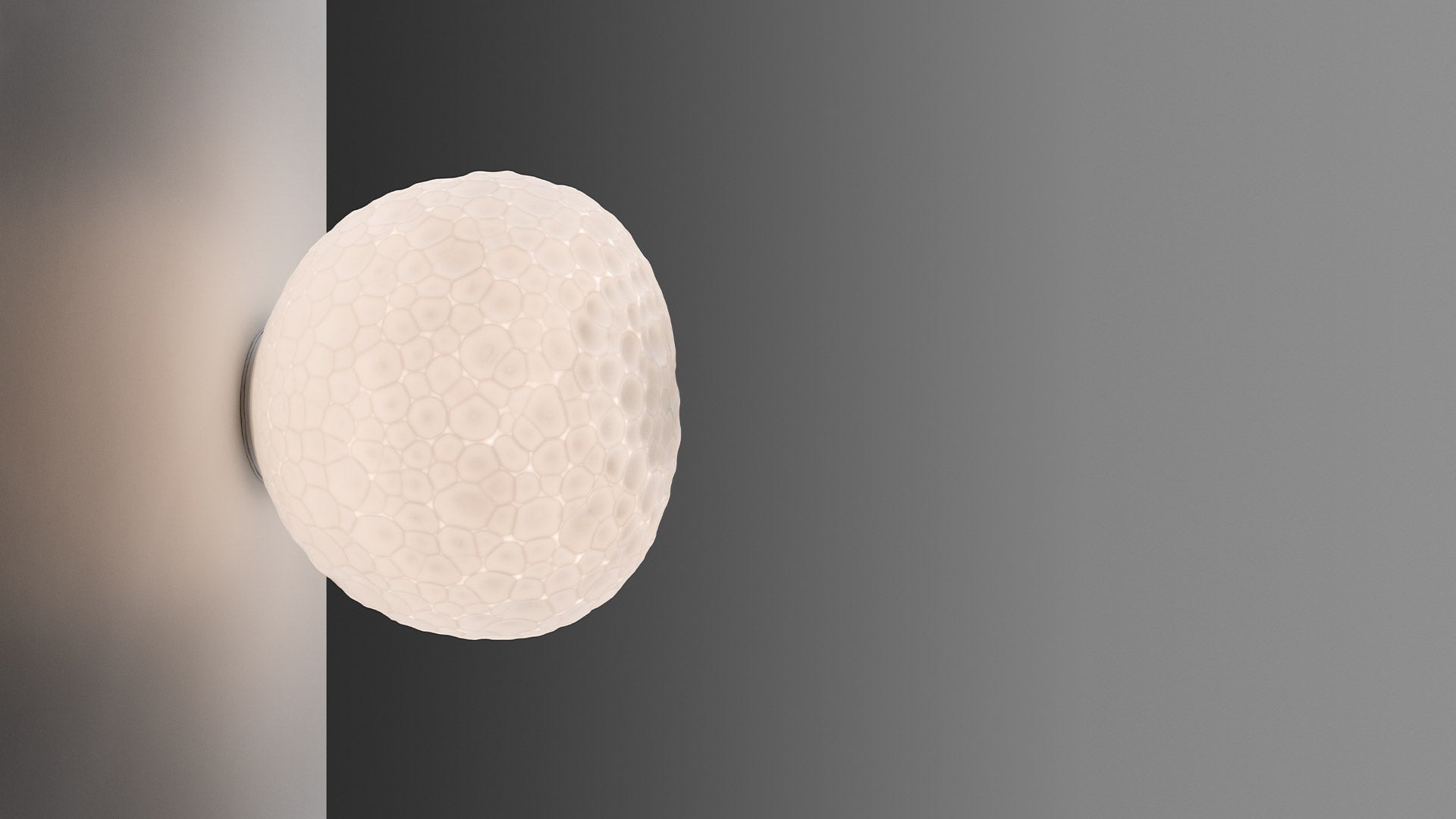 Meteorite Wall Lamp White