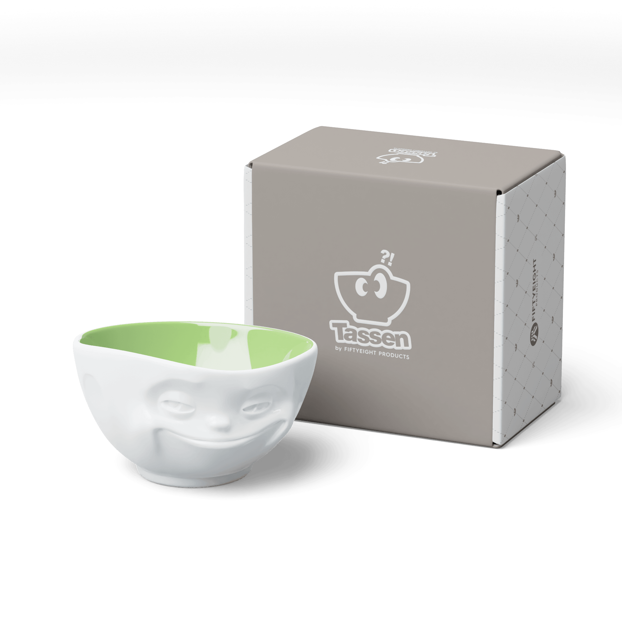 Miska GRINNING biały z pistacjowym wnętrzem 58products Eye on Design