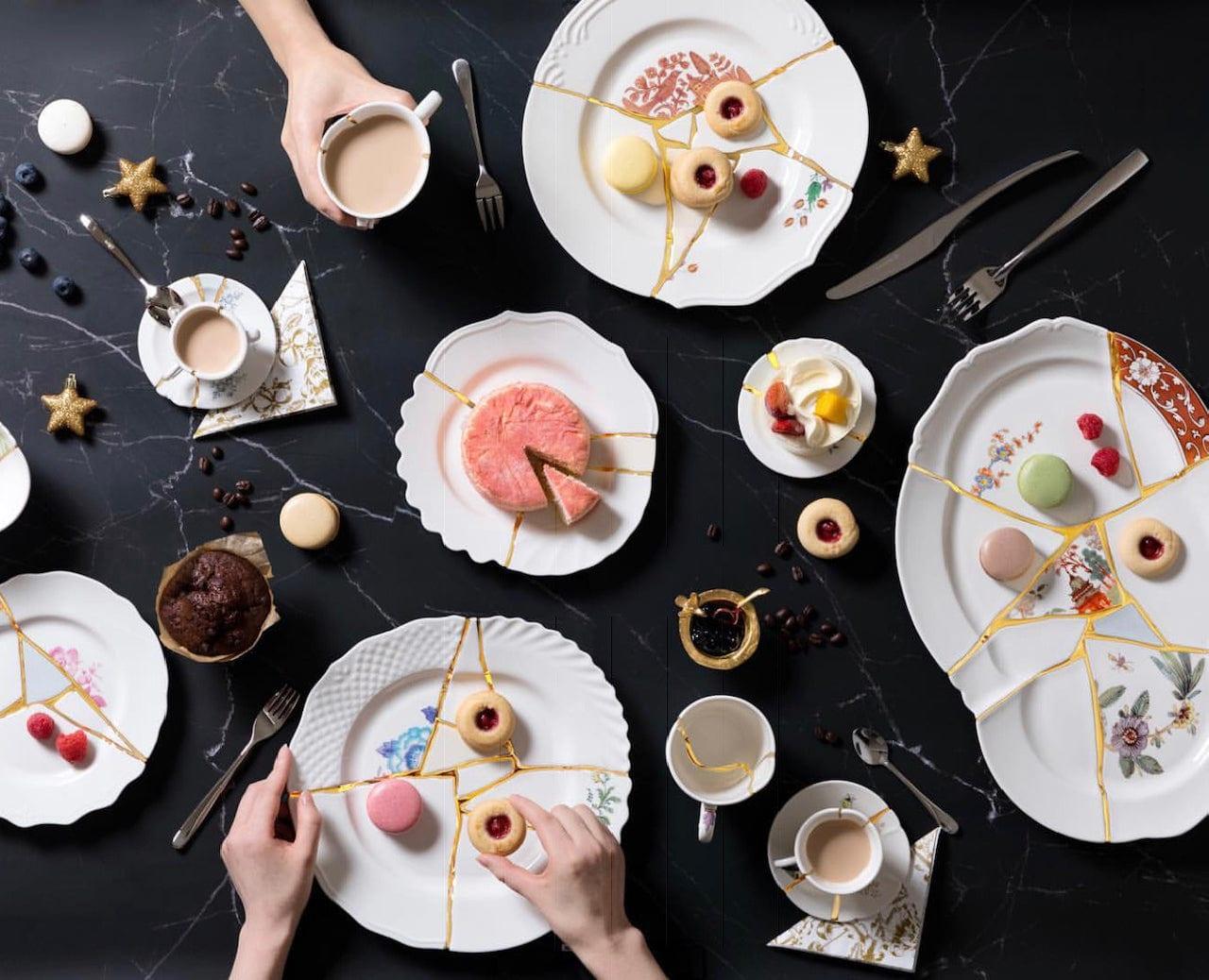 Miska KINTSUGI #2 porcelanowy Seletti Eye on Design