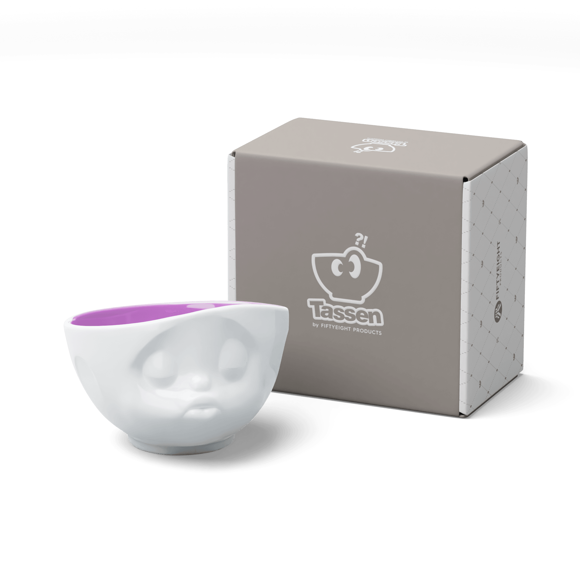 Miska KISSING biały z jagodowym wnętrzem 58products Eye on Design