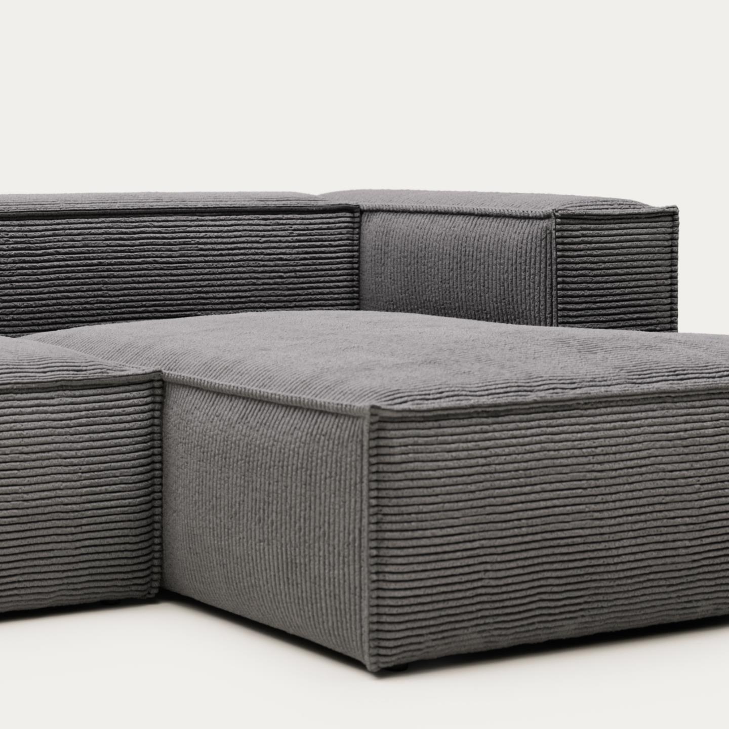 Narożnik 2-osobowy BLOK szary sztruks La Forma Eye on Design
