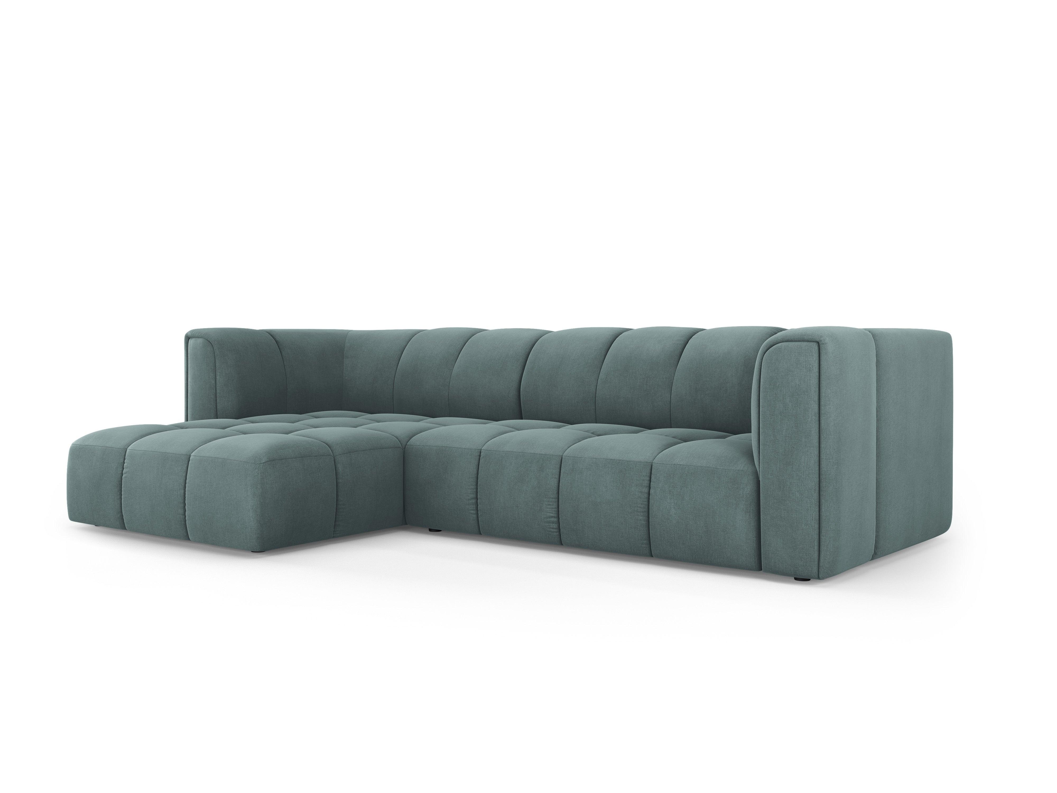 Narożnik 3-osobowy lewostronny FRANCESCA morska zieleń szenil Milo Casa Eye on Design