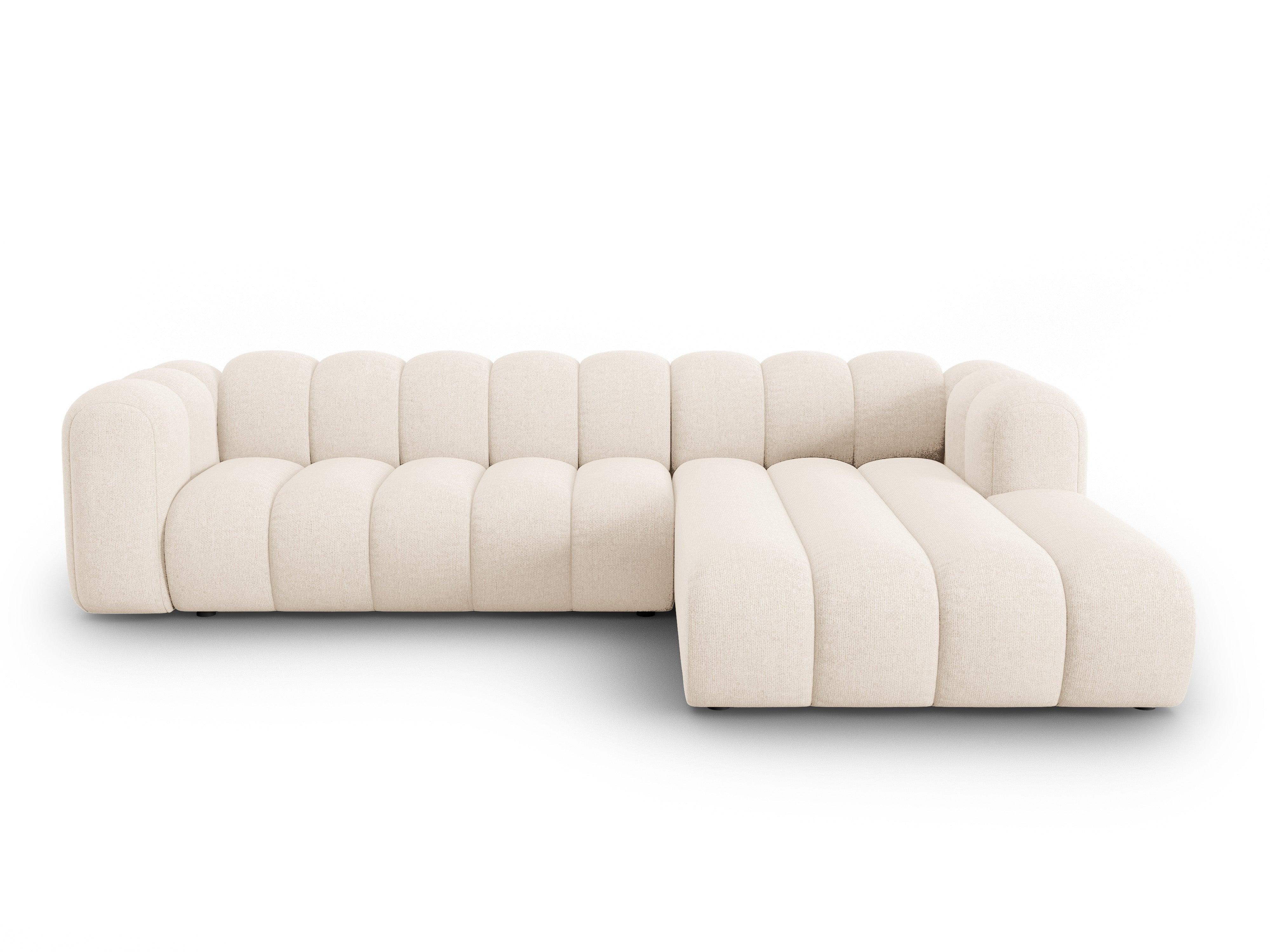 Narożnik 4-osobowy prawostronny SKYLER jasny beżowy szenil Interieurs 86 Eye on Design