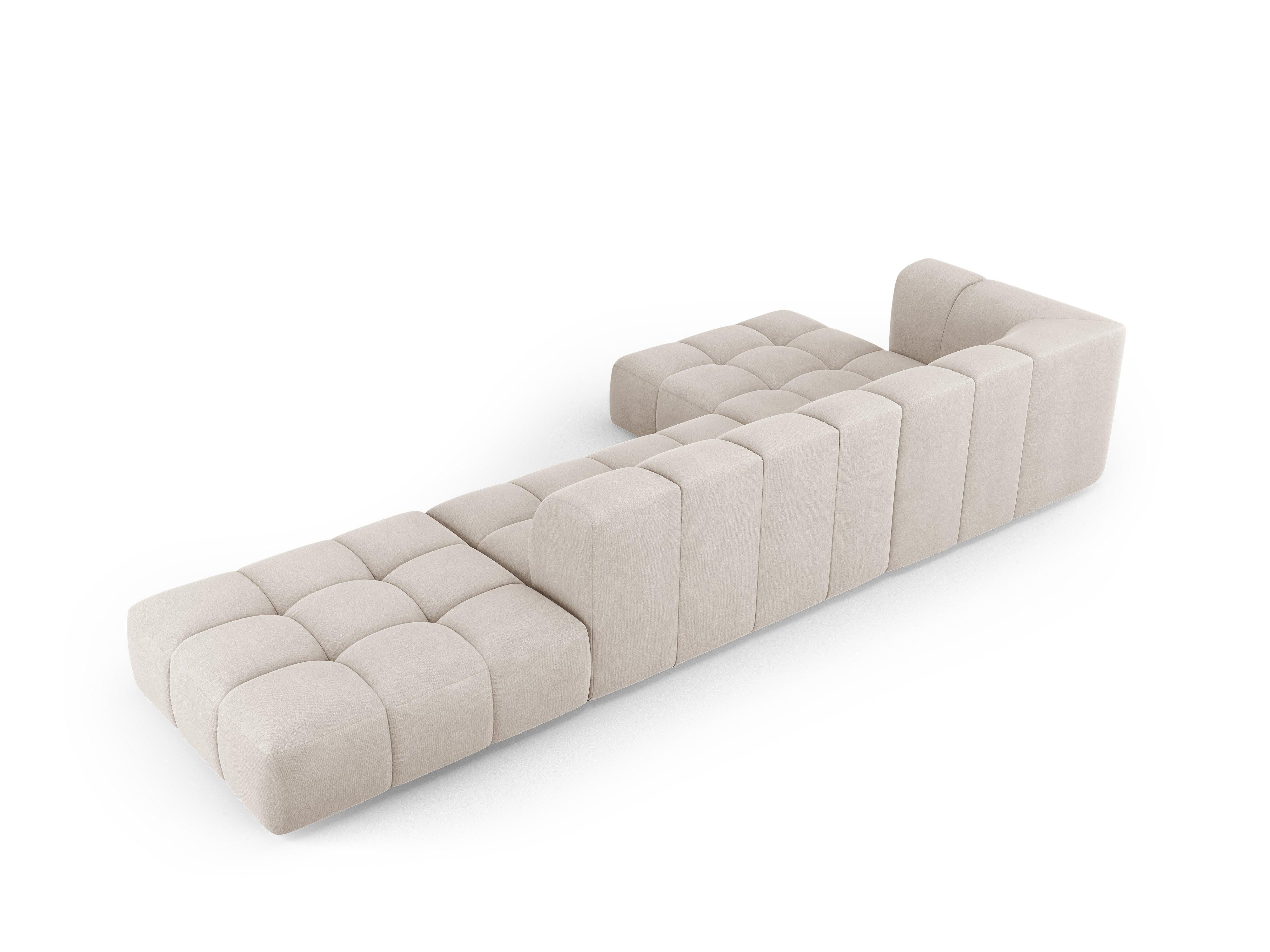 Narożnik 5-osobowy lewostronny otwarty FRANCESCA beżowy szenil Milo Casa Eye on Design