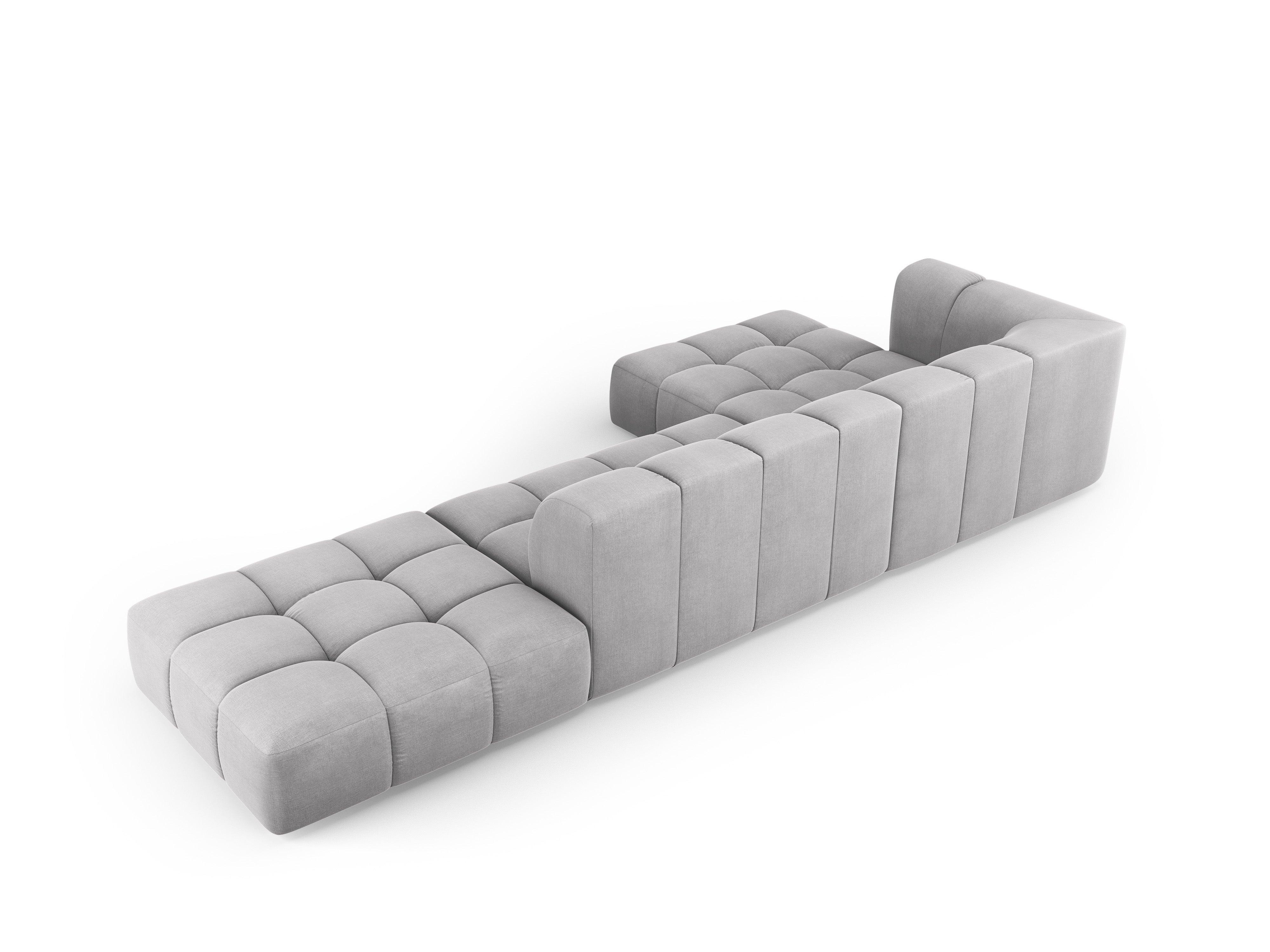 Narożnik 5-osobowy lewostronny otwarty FRANCESCA jasnoszary szenil Milo Casa Eye on Design