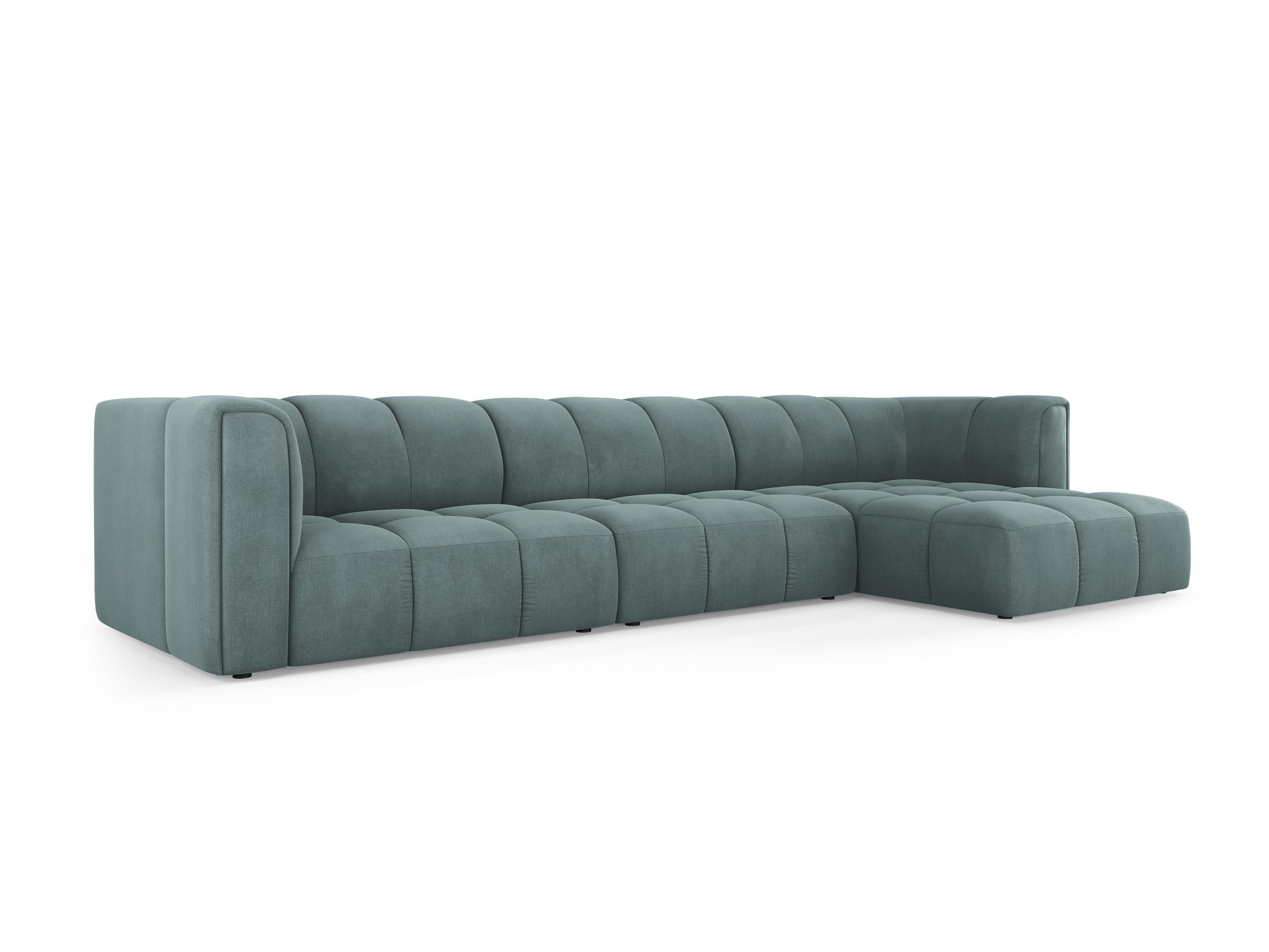 Narożnik 5-osobowy prawostronny FRANCESCA morska zieleń szenil Milo Casa Eye on Design