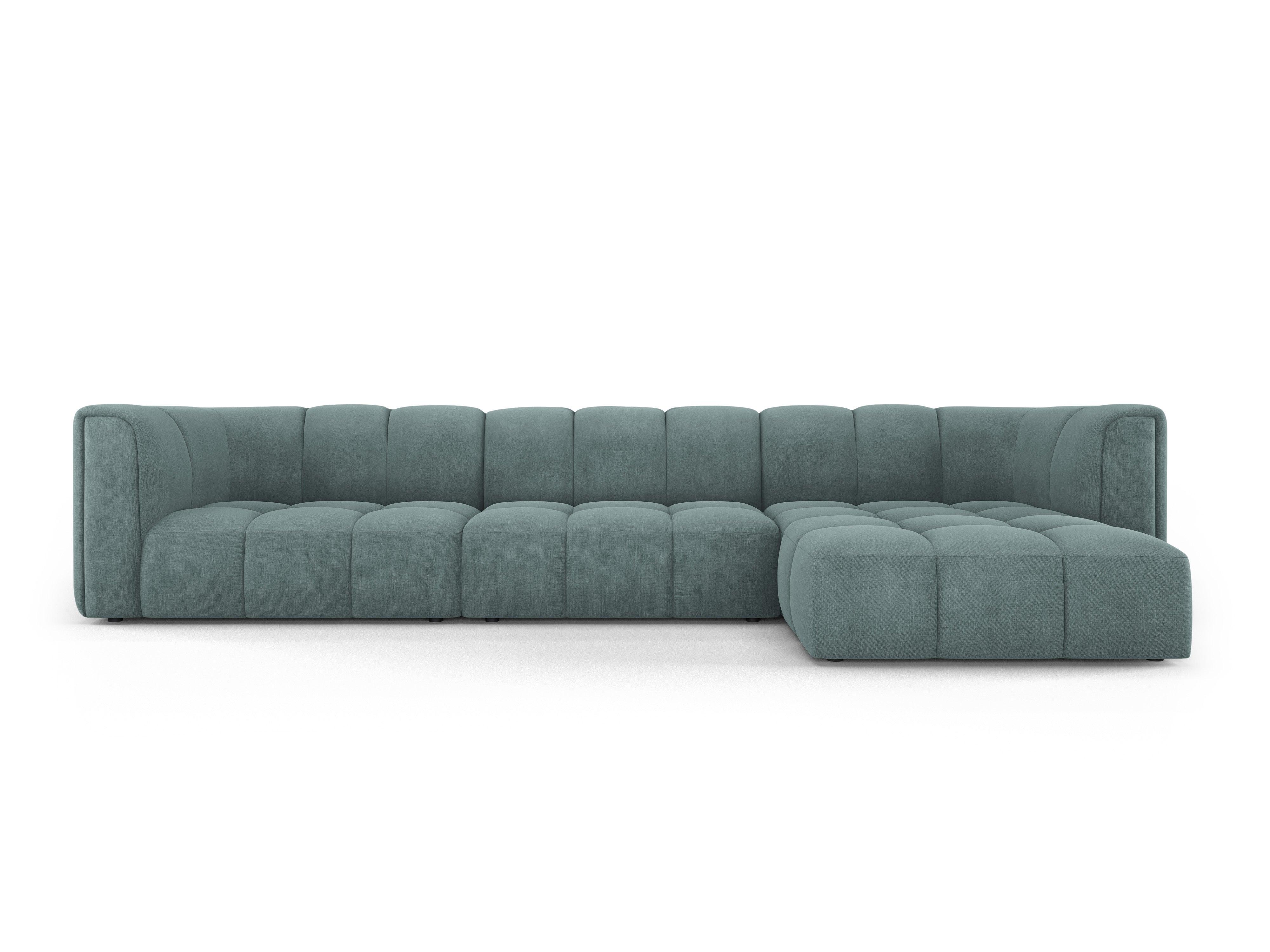 Narożnik 5-osobowy prawostronny FRANCESCA morska zieleń szenil Milo Casa Eye on Design