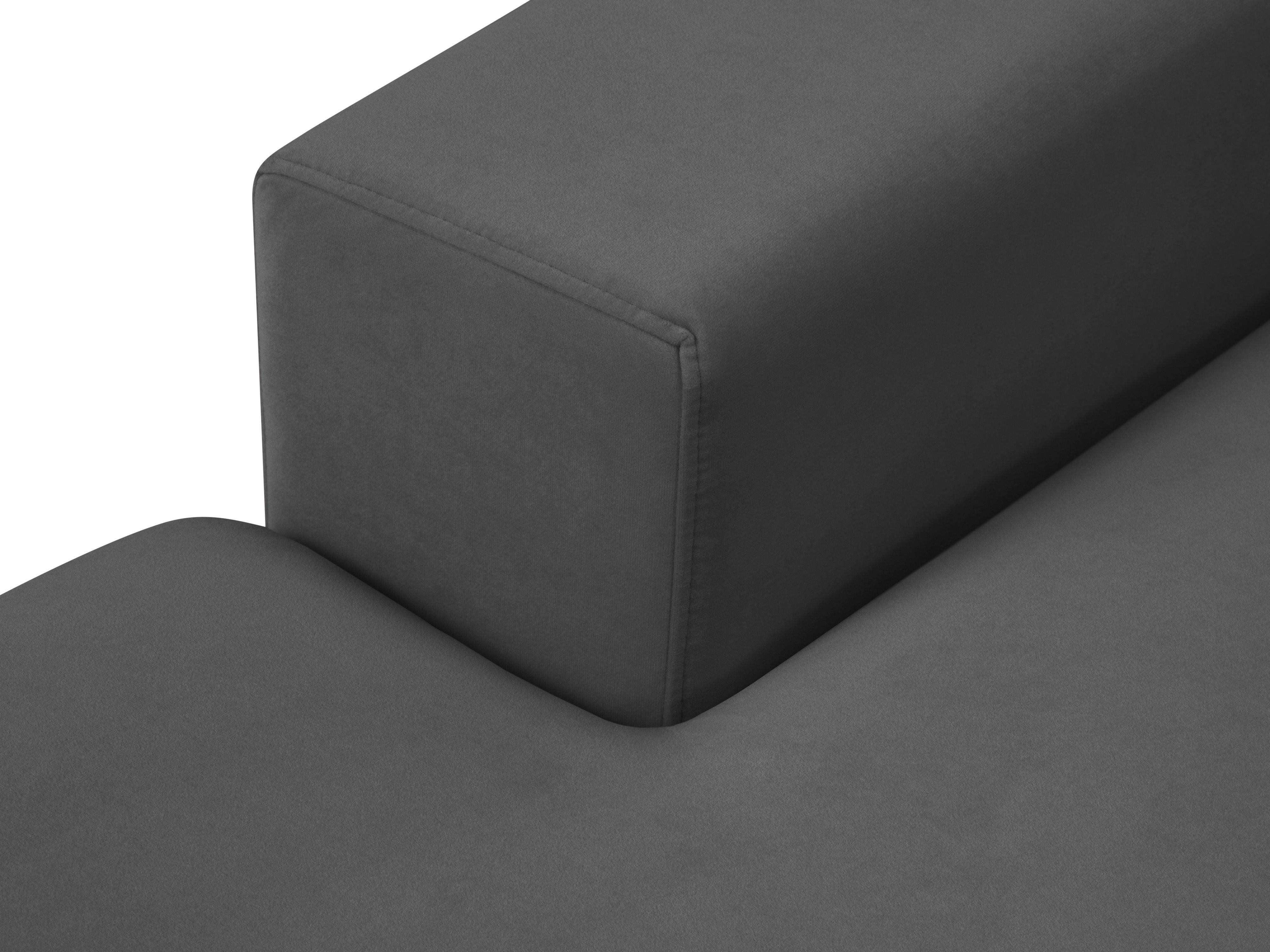 Narożnik aksamitny 5-osobowy symetryczny HEBE ciemnoszary Mazzini Sofas Eye on Design