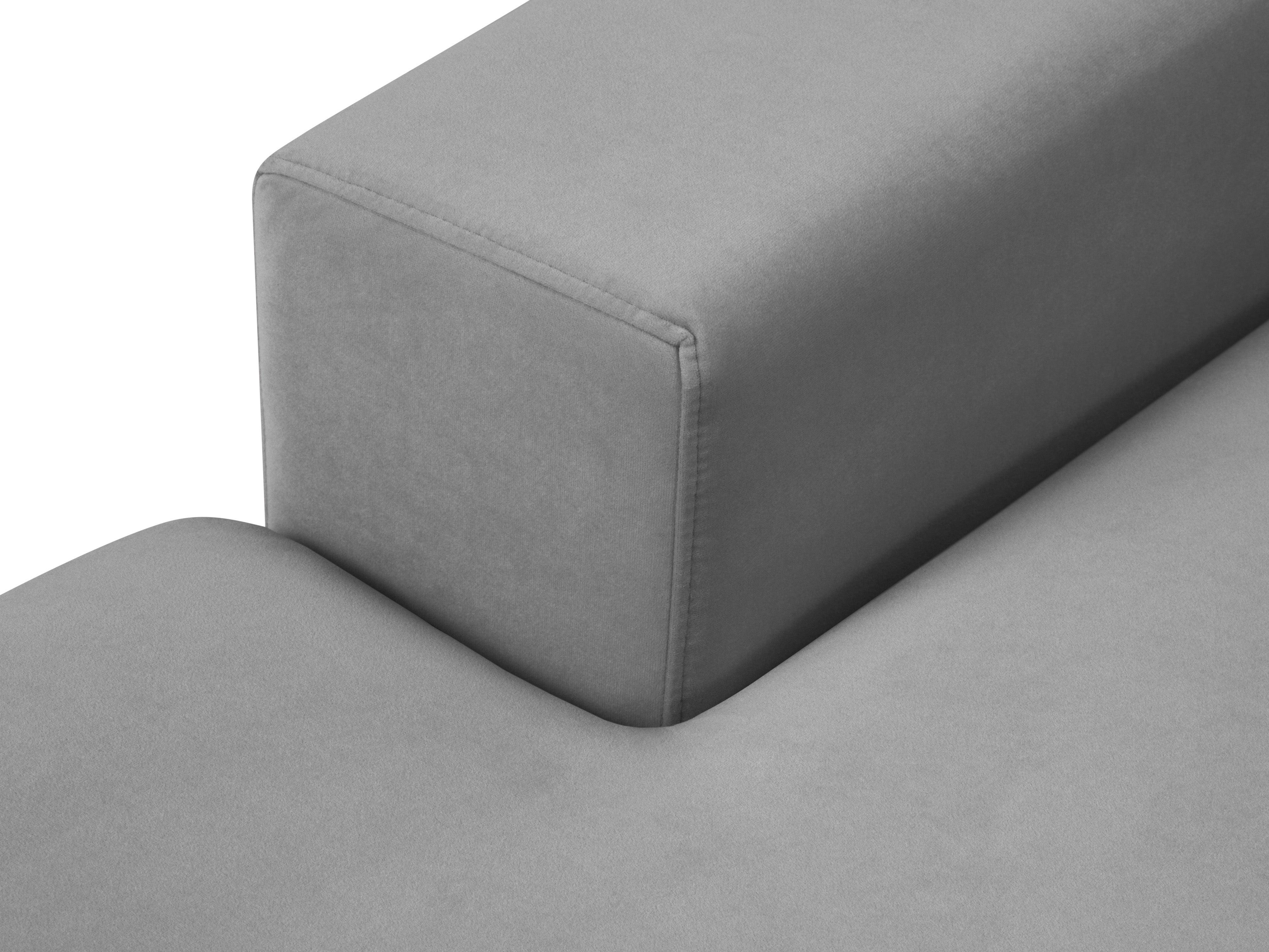 Narożnik aksamitny 5-osobowy symetryczny HEBE szary Mazzini Sofas Eye on Design
