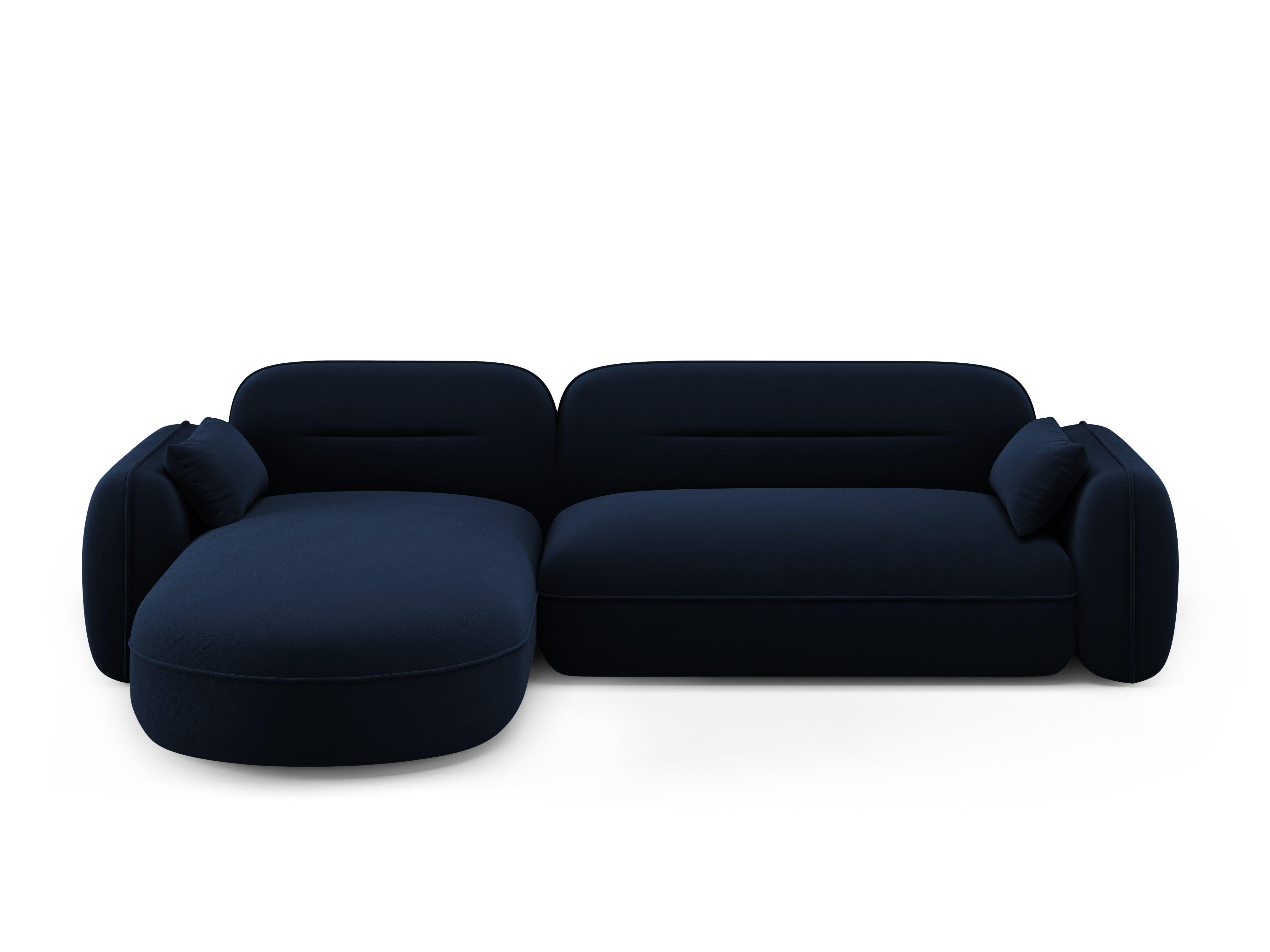 Narożnik modułowy aksamitny lewostronny 3,5-osobowy SYDNEY granat królewski Cosmopolitan Design Eye on Design