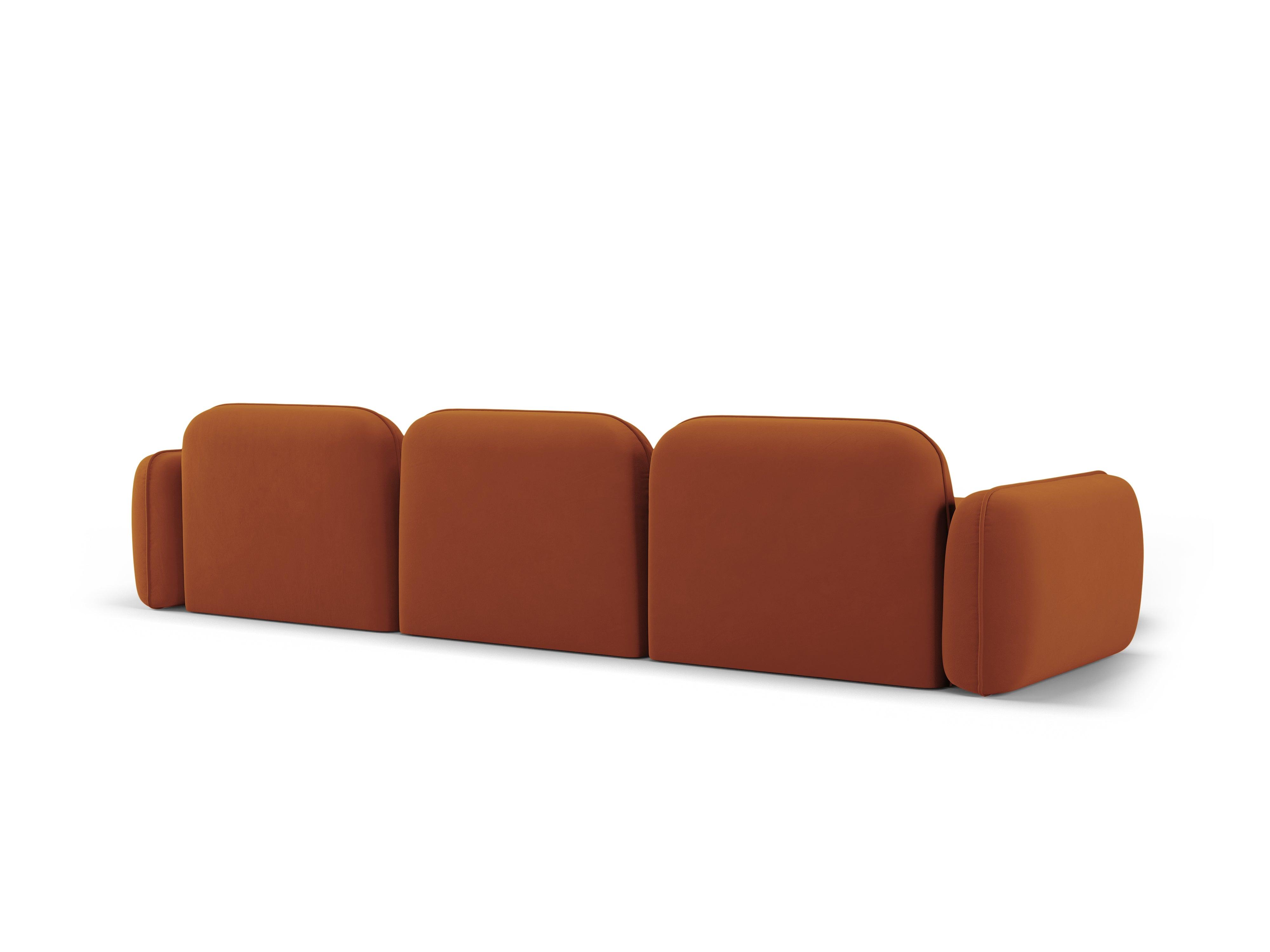 Narożnik modułowy aksamitny lewostronny 4-osobowy SYDNEY terracotta Cosmopolitan Design Eye on Design