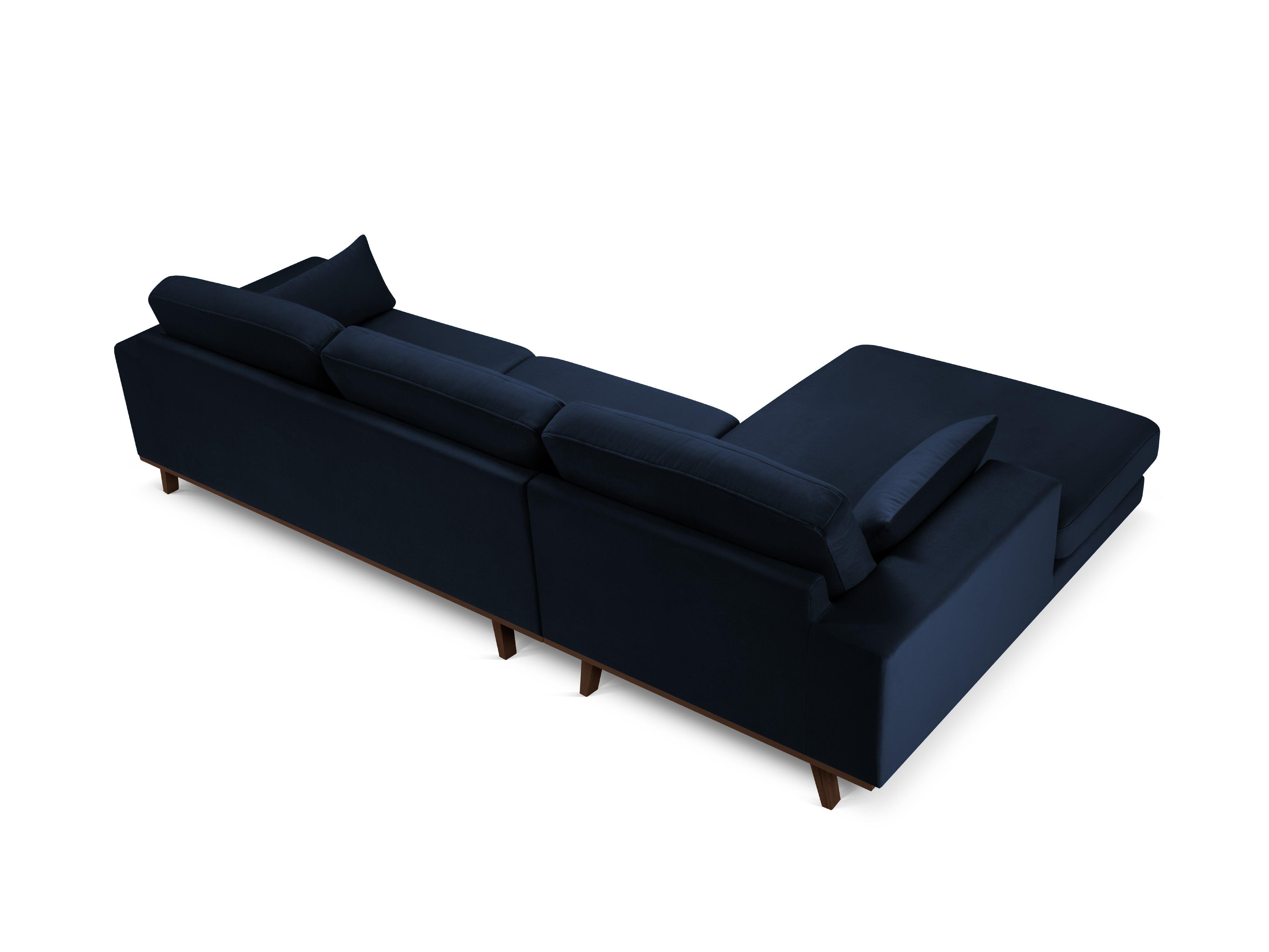 Narożnik aksamitny lewostronny HEBE granat królewski Mazzini Sofas Eye on Design