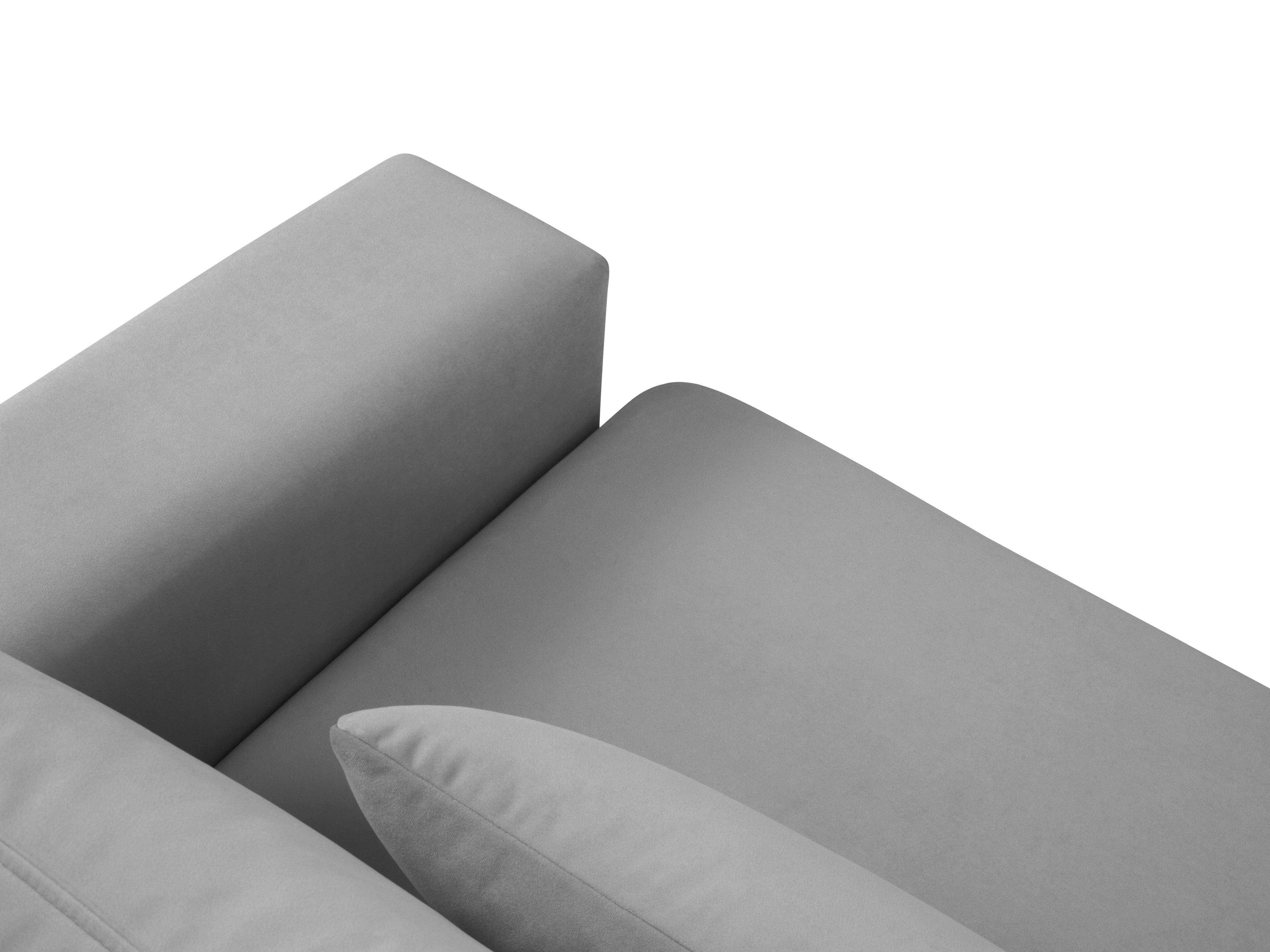 Narożnik aksamitny lewostronny HEBE szary Mazzini Sofas Eye on Design