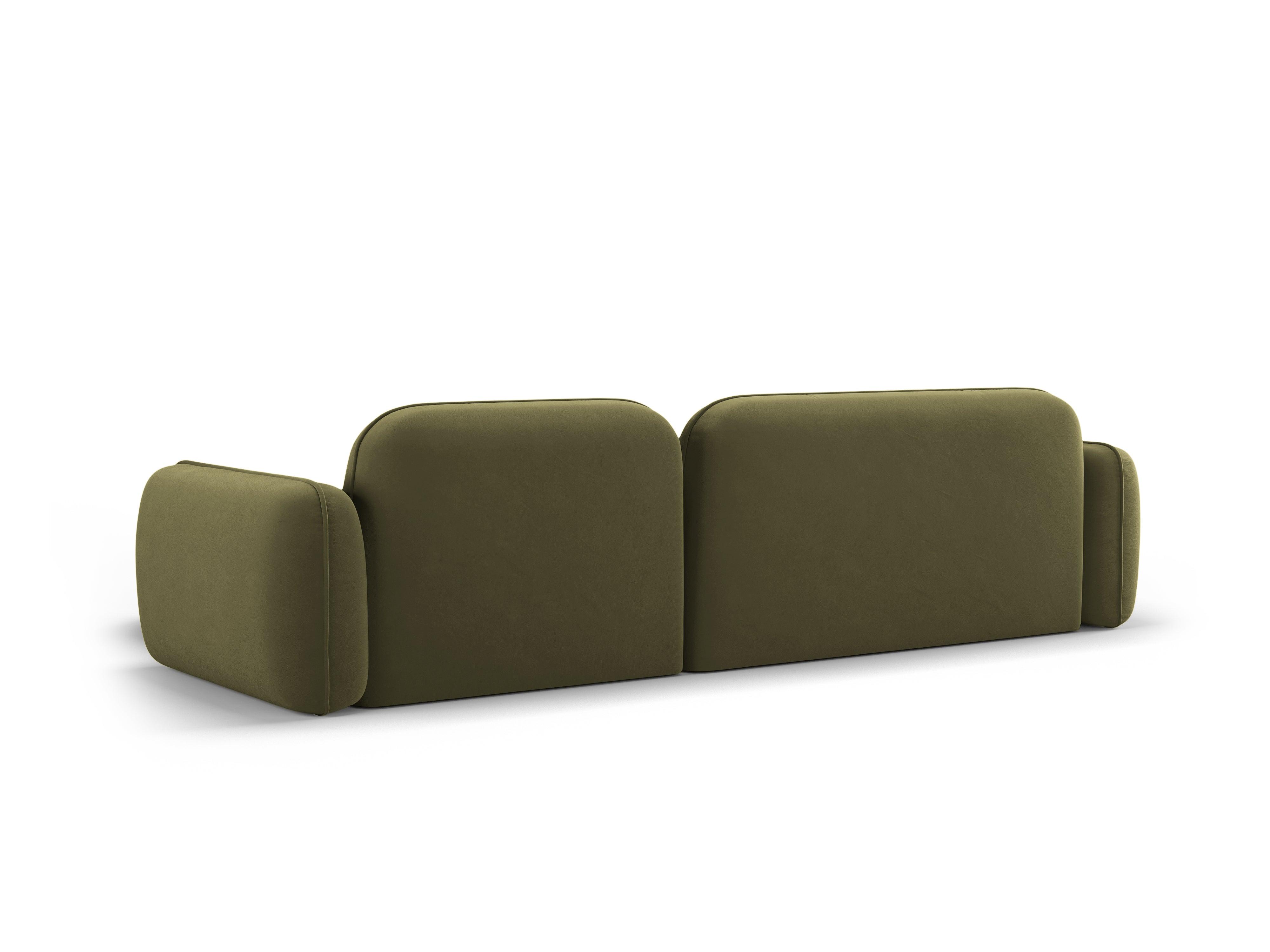 Narożnik modułowy aksamitny prawostronny 3,5-osobowy SYDNEY jasnozielony Cosmopolitan Design Eye on Design