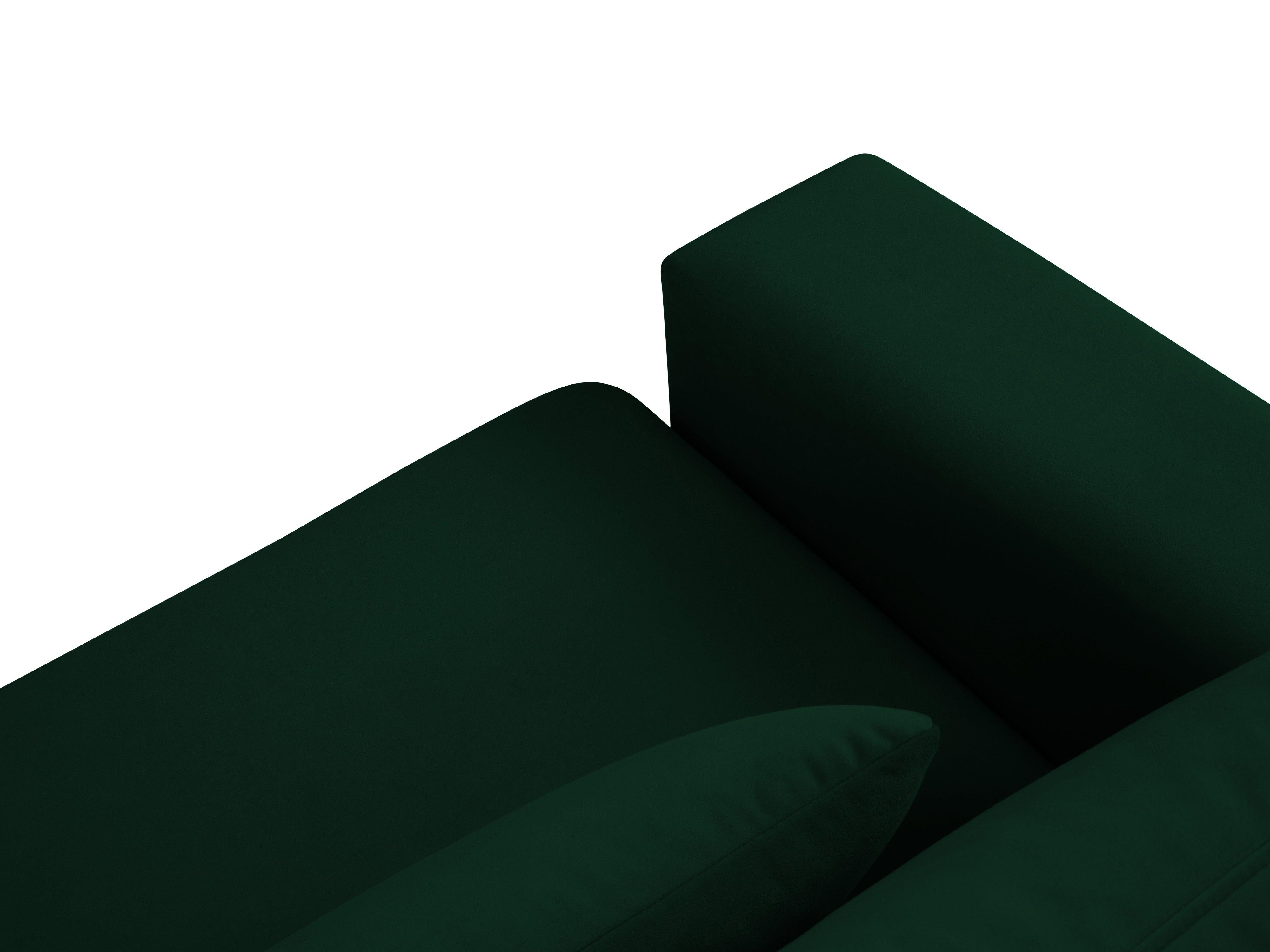 Narożnik aksamitny prawostronny HEBE butelkowa zieleń Mazzini Sofas Eye on Design