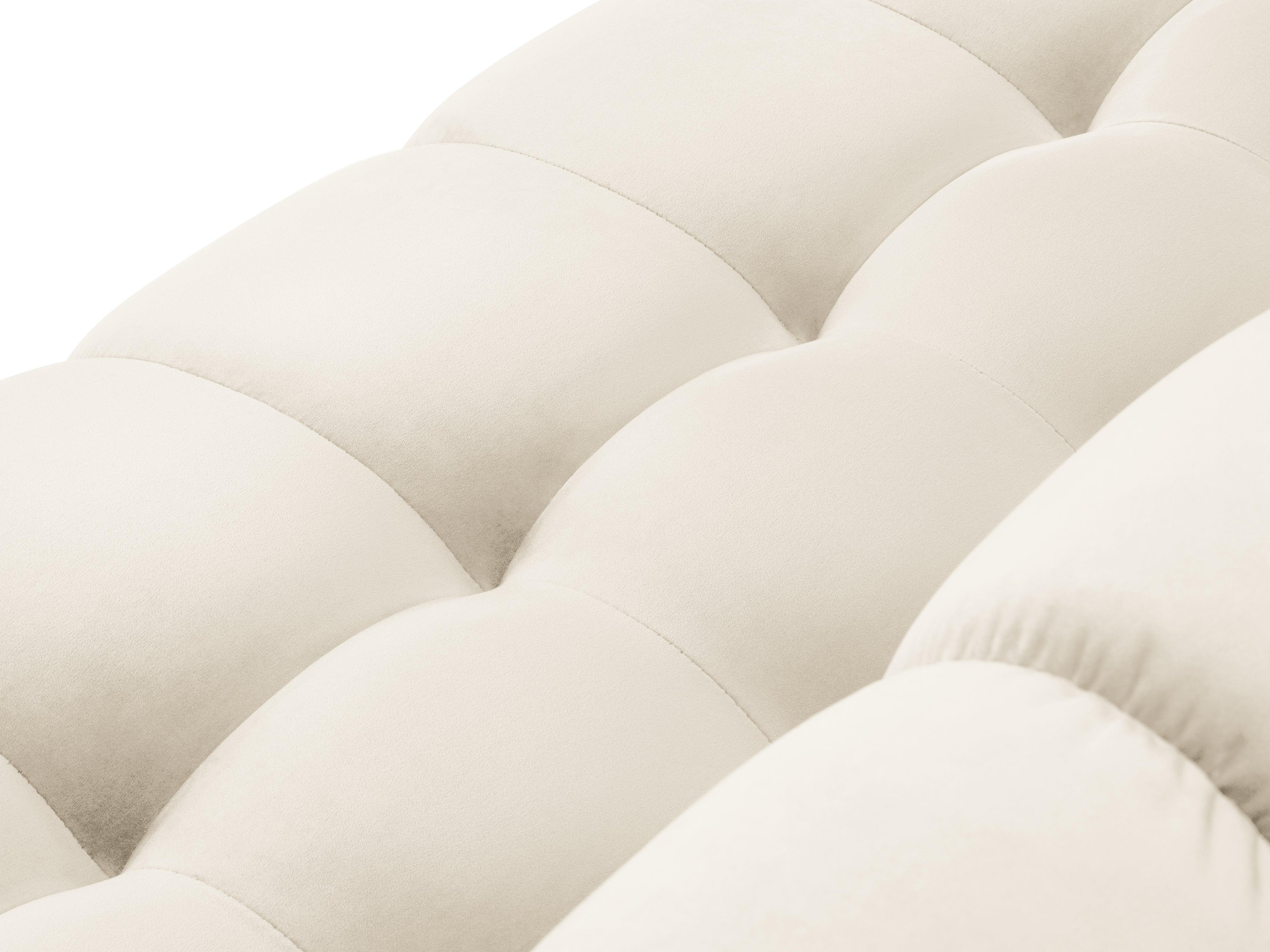 Narożnik aksamitny symetryczny BALI jasnobeżowy ze złotą podstawą Cosmopolitan Design Eye on Design