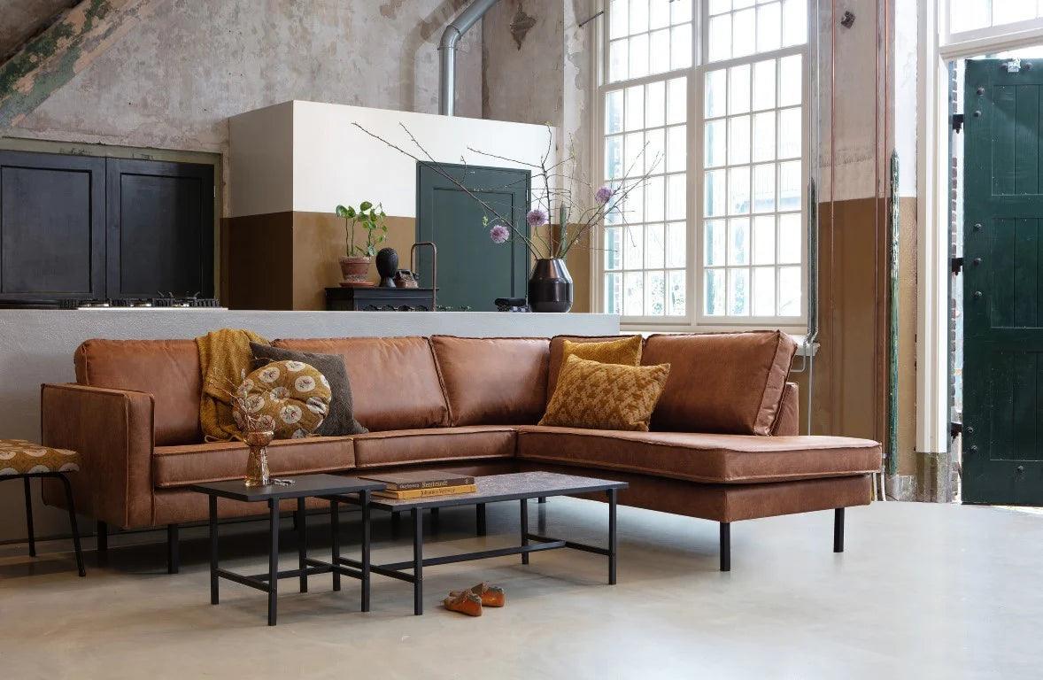 Narożnik lewostronny aksamitny RODEO miodowy Be Pure Eye on Design