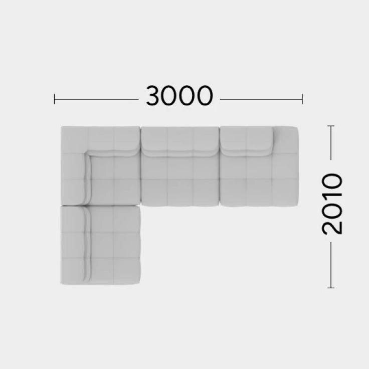 Narożnik lewostronny CHLOE Rosanero 300x201 cm Grupa 0 Eye on Design